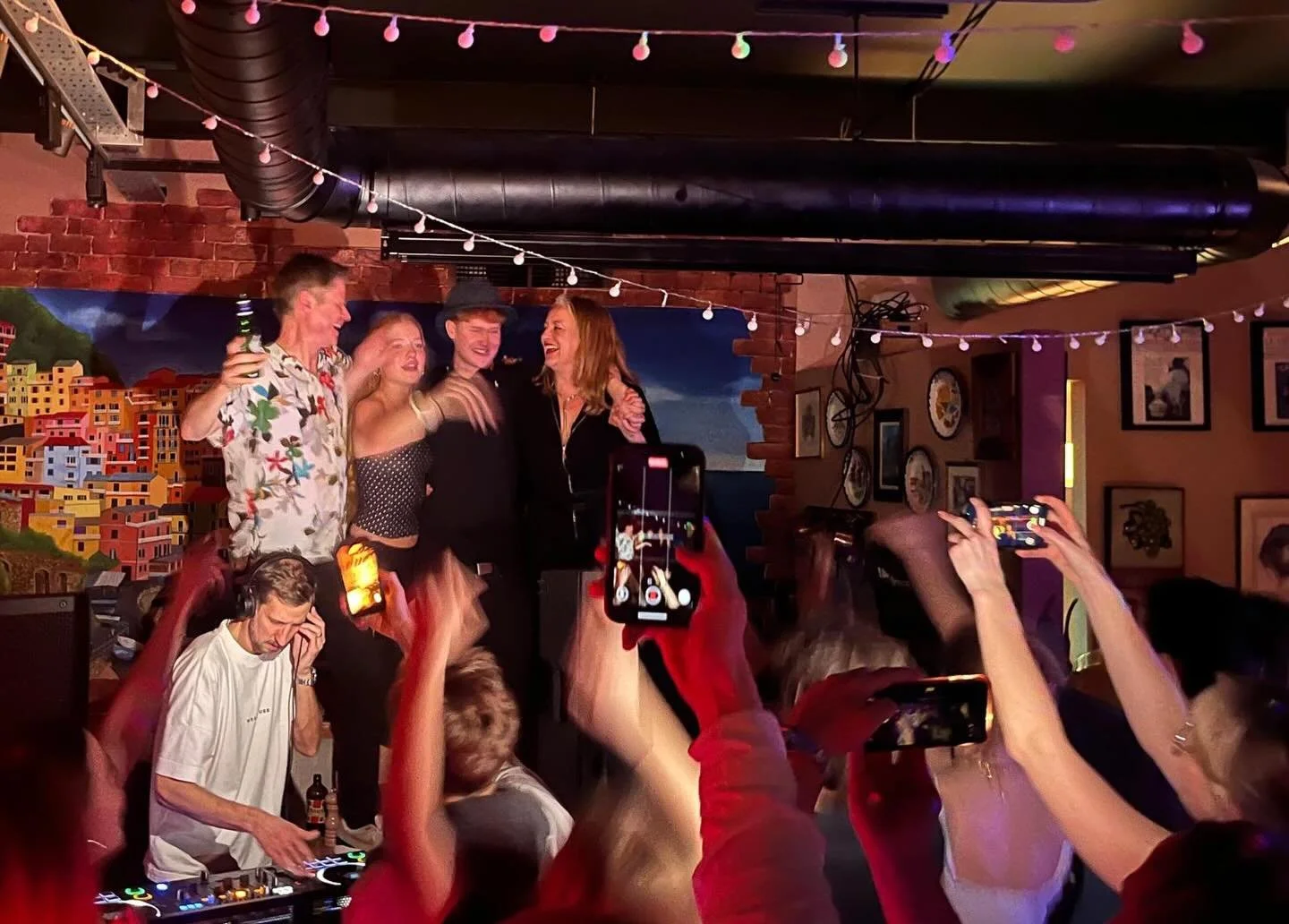 If one picture could sum up my 50th birthday party, it&rsquo;s this one.

What a night.

Thank you to my dear friend @slimsondj for nailing it on the 1&rsquo;s and 2&rsquo;s and Freddie my boy who made his DJ debut with absolute aplomb!! 

And of cou