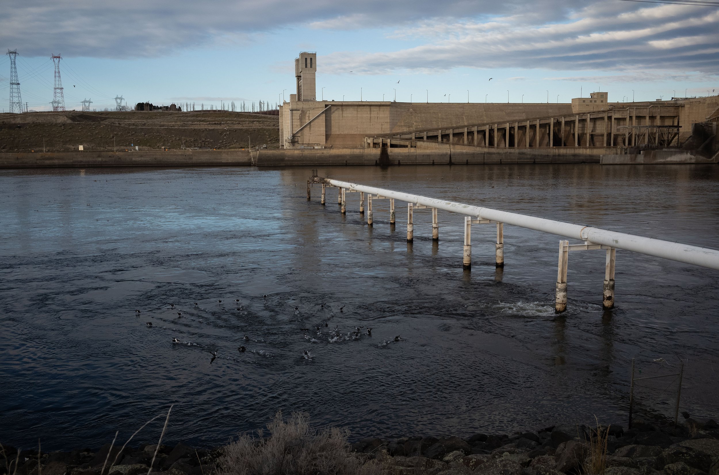  The Ice Harbor Dam and fish ladder on the Snake River in Washington State, USA, seen on December 19, 2021, is being considered for removal. 