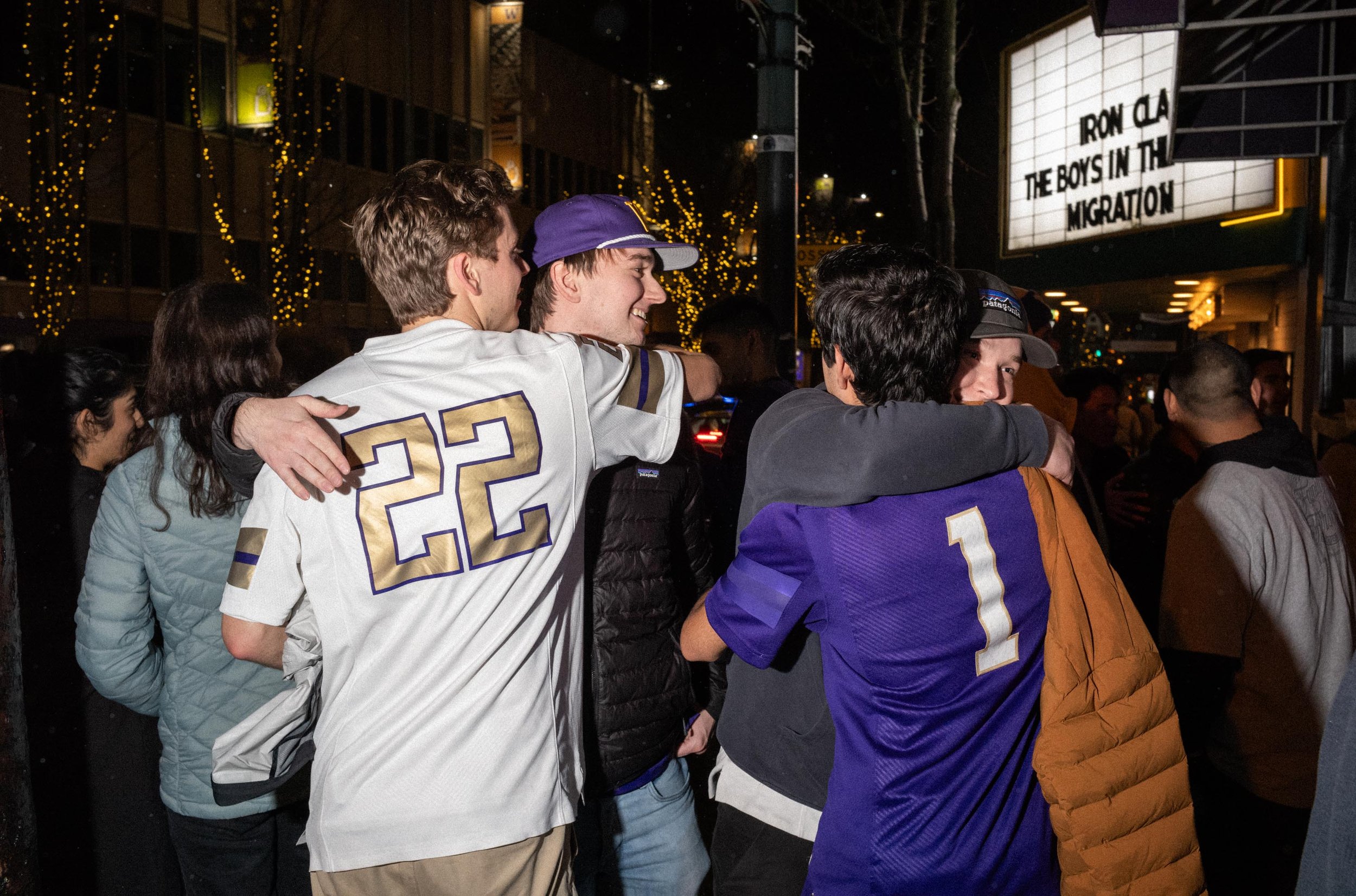  University of Washington Husky fans lament their loss to Michigan in the NCAA College Football Playoff championship game and celebrate a successful season in Seattle, Washington, USA on January 8, 2024. 