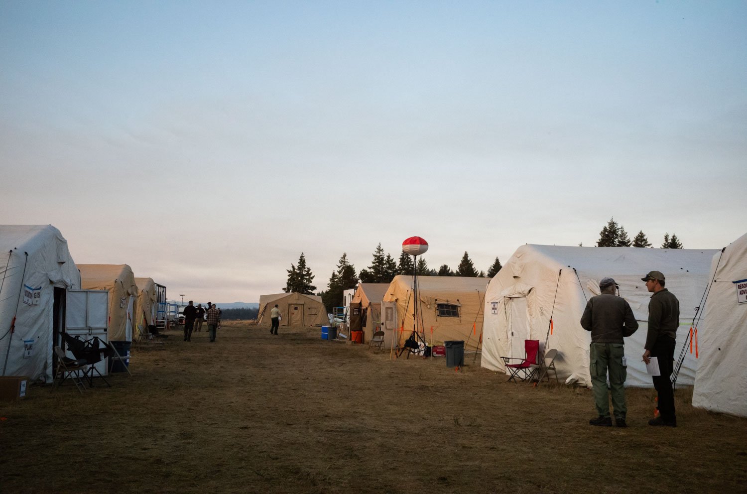 Firefighting operations for the Bear Gulch Fire in Washington State, USA on August 12, 2025.