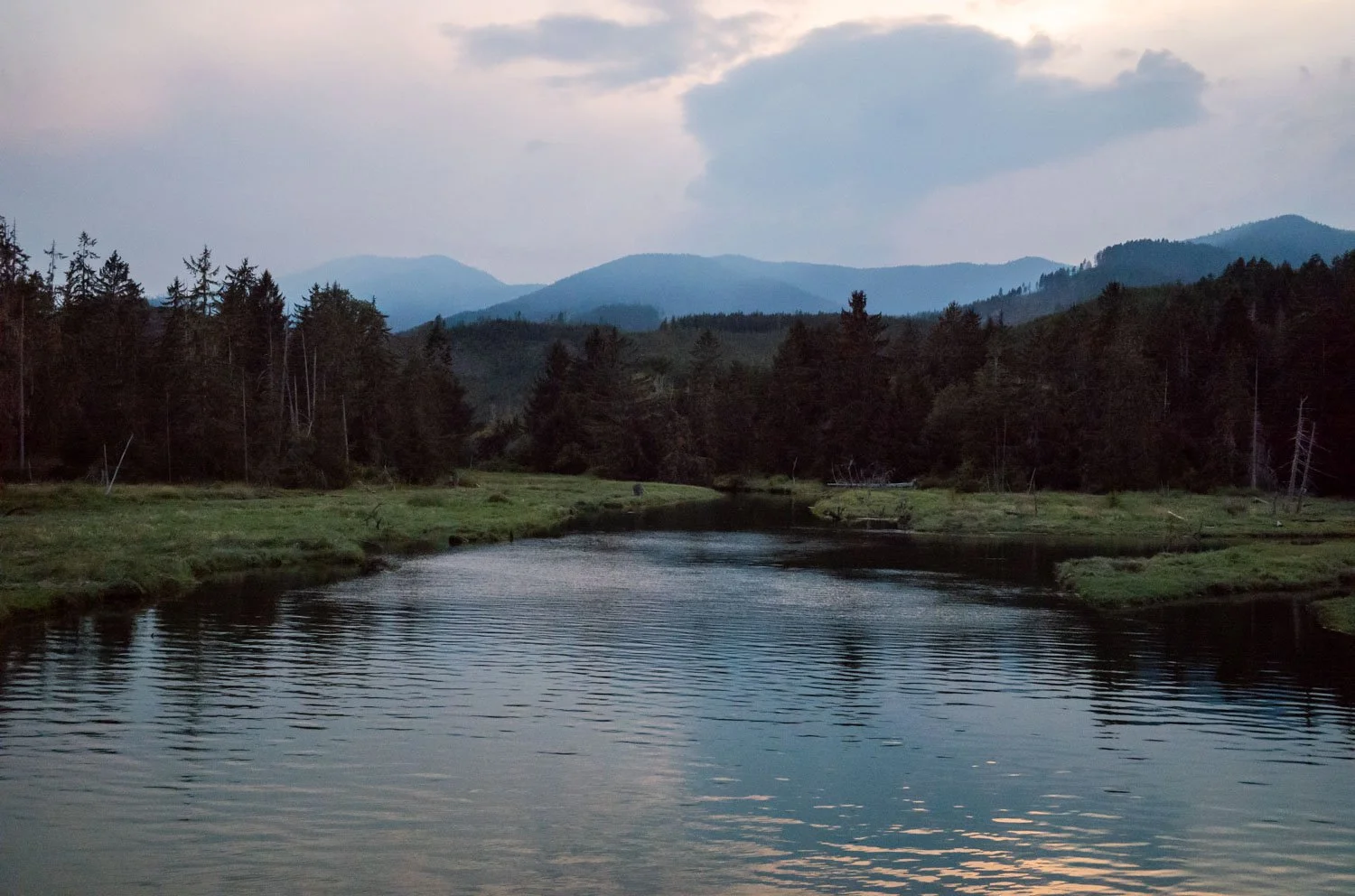 The Bear Gulch Fire burns on August 5, 2025 above Hamma Hamma River in Washington State, USA.