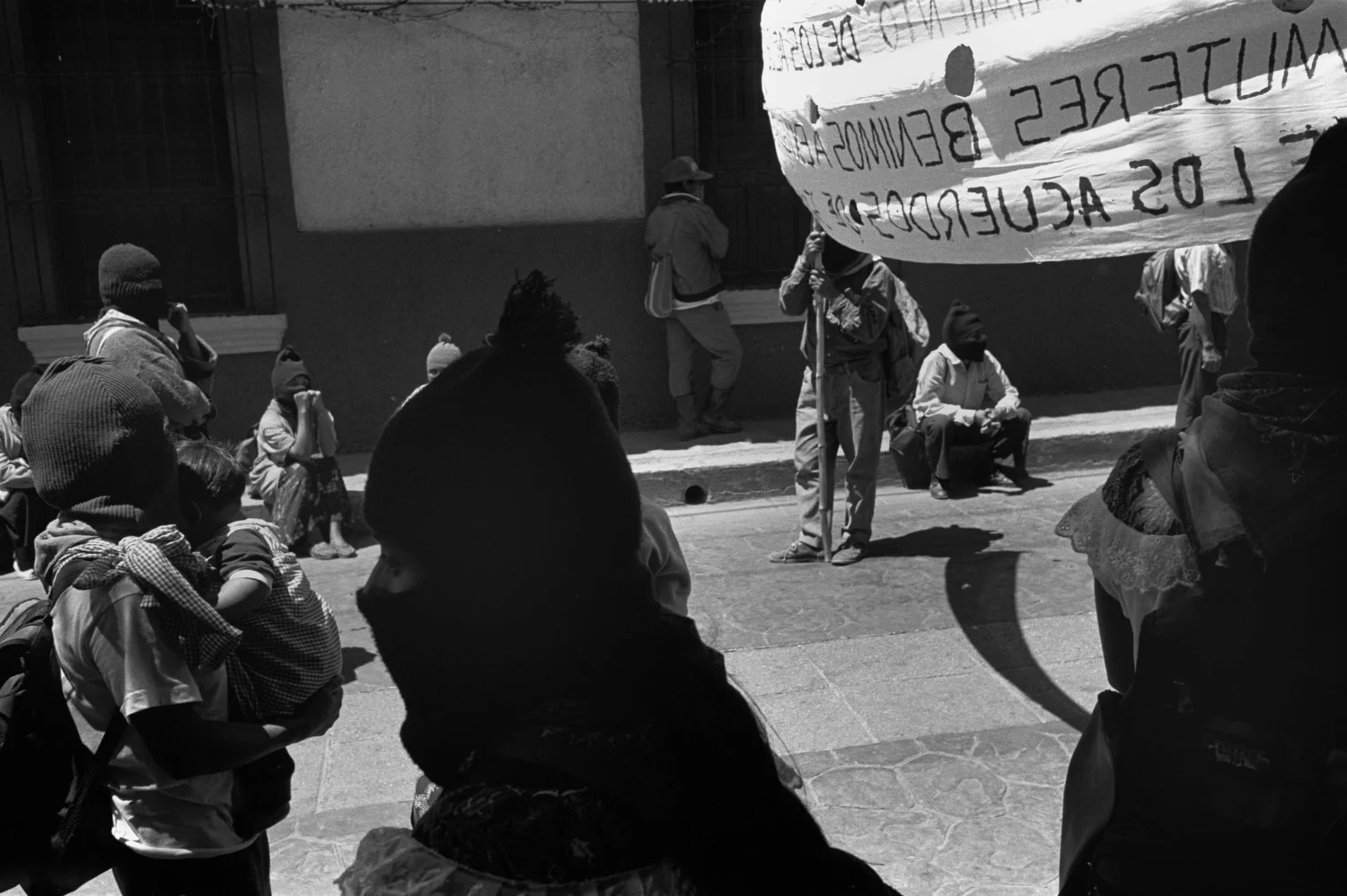 Zapatistas march in Chiapas, Mexico in 2000.