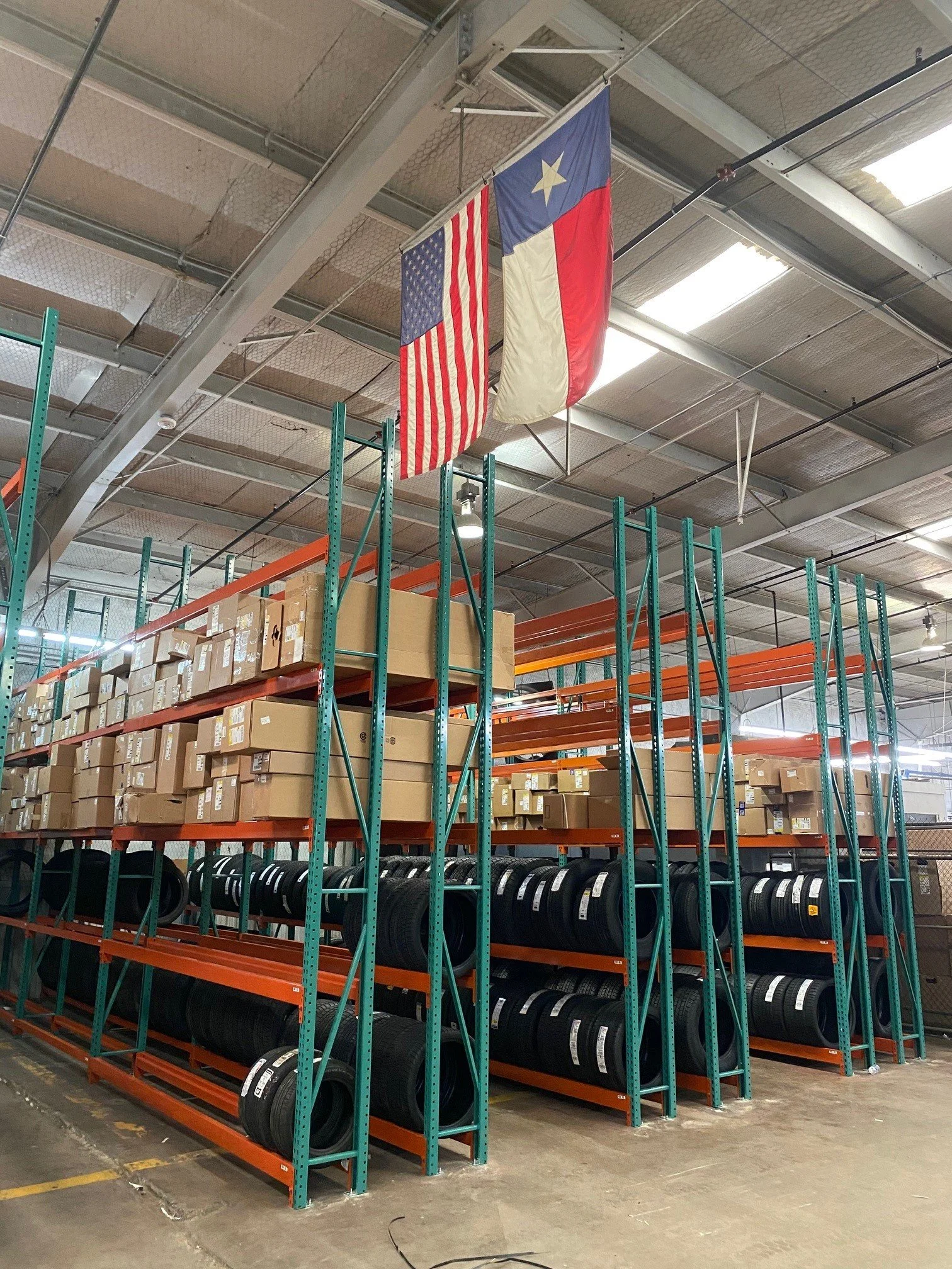 Industrial pallet racking system for commercial warehouse storage