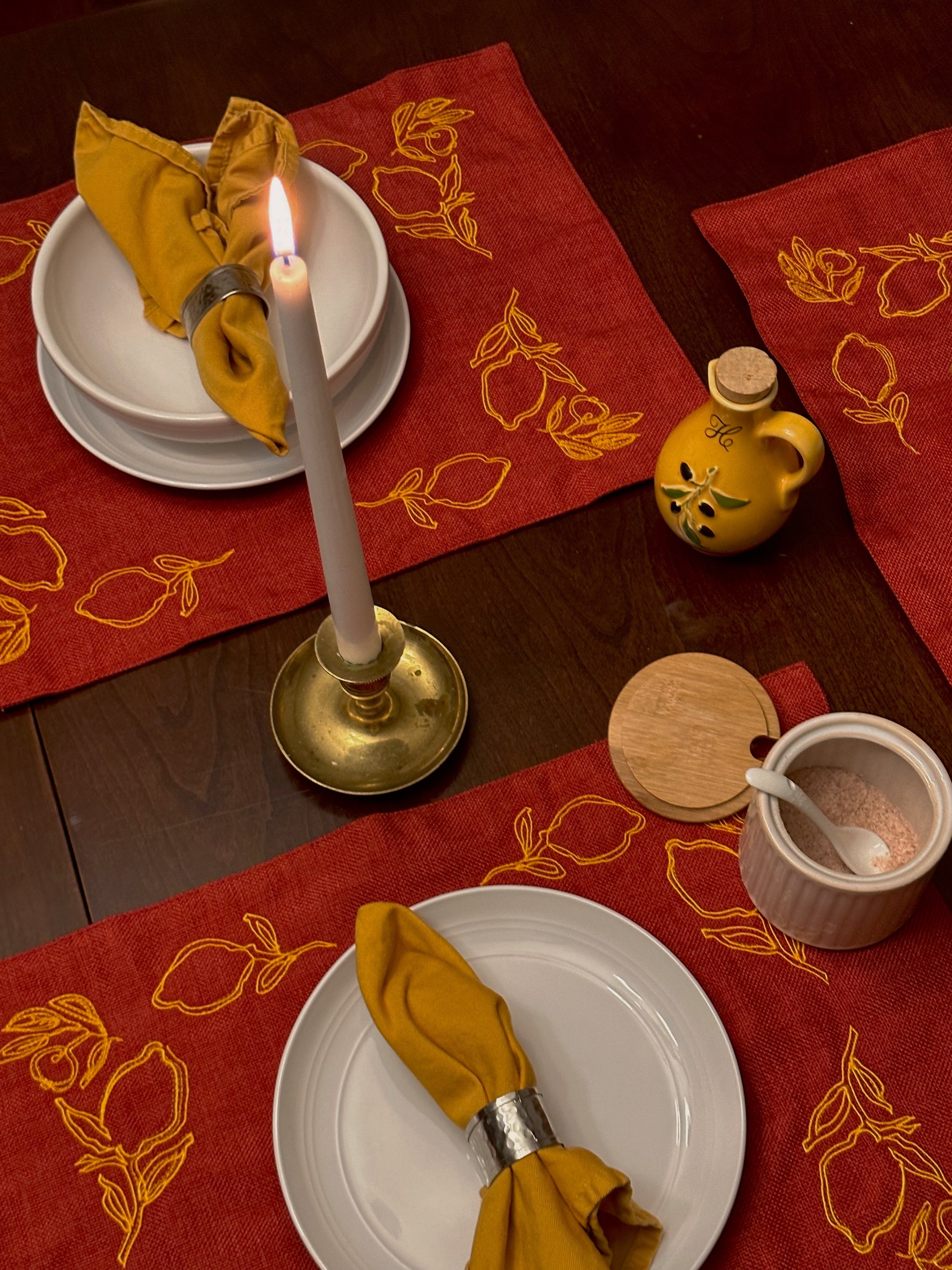 Lemon and Olive Placemat (1 mat)