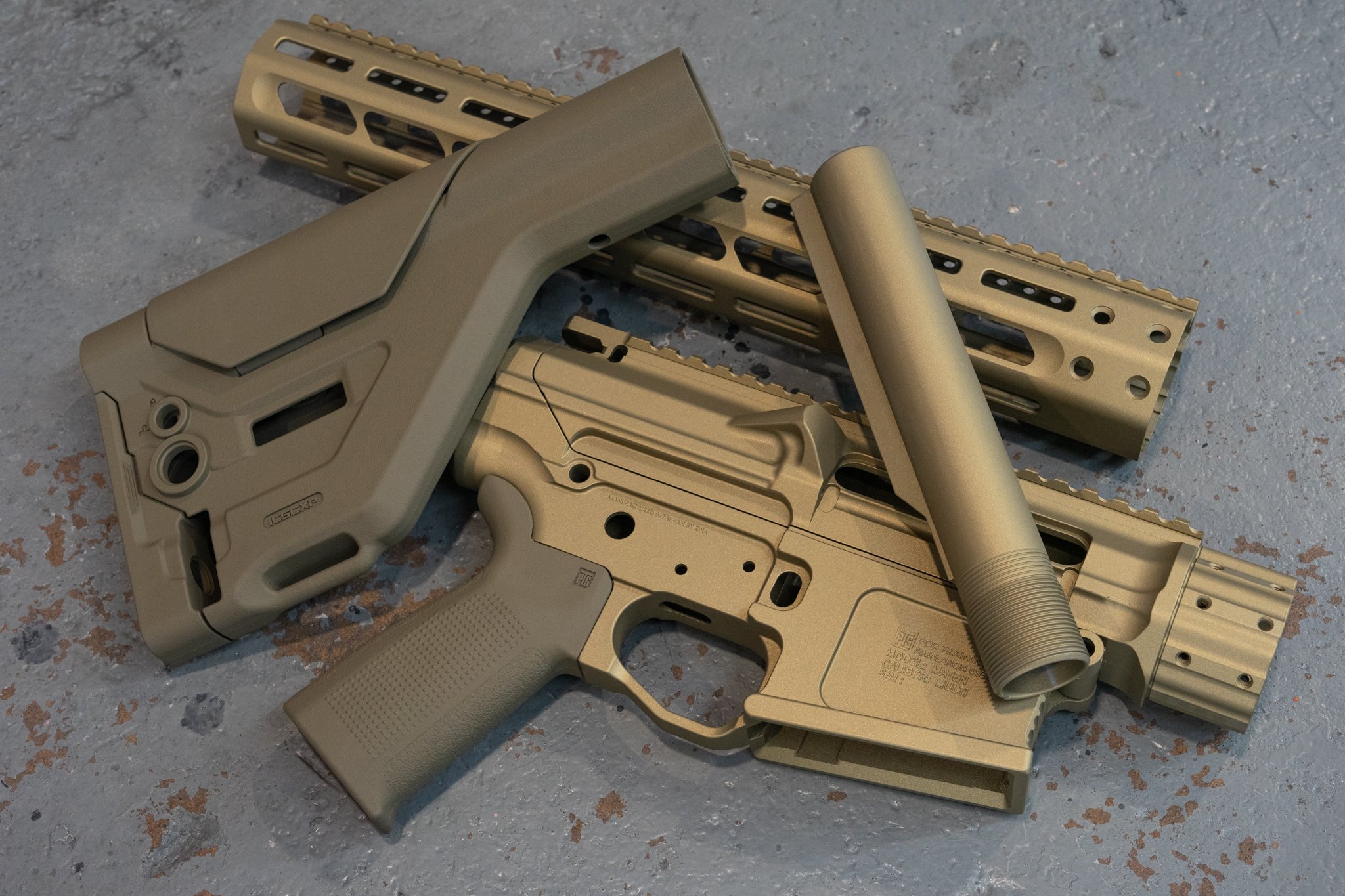 Tokyo Murai M4 Airsoft gun in a custom mix H-series with H-265 Flat Dark Earth
