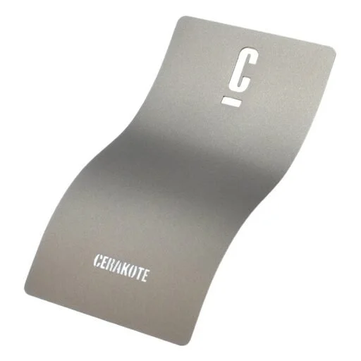 Curved sheet showcasing Cerakote color sample