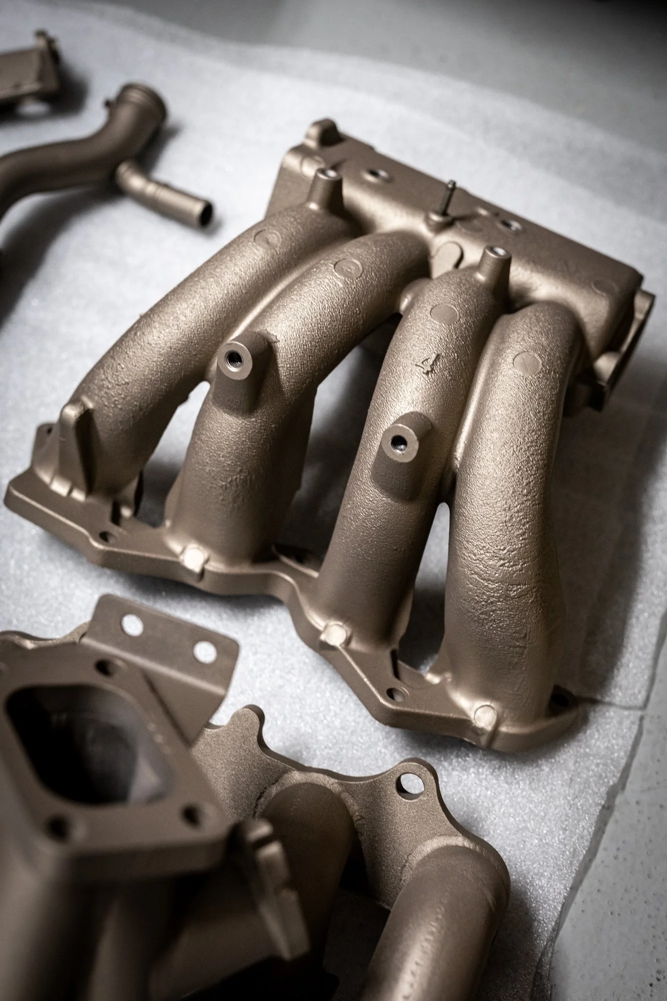 Toyota Starlet 4A GE headers in high temp C-105 Titanium