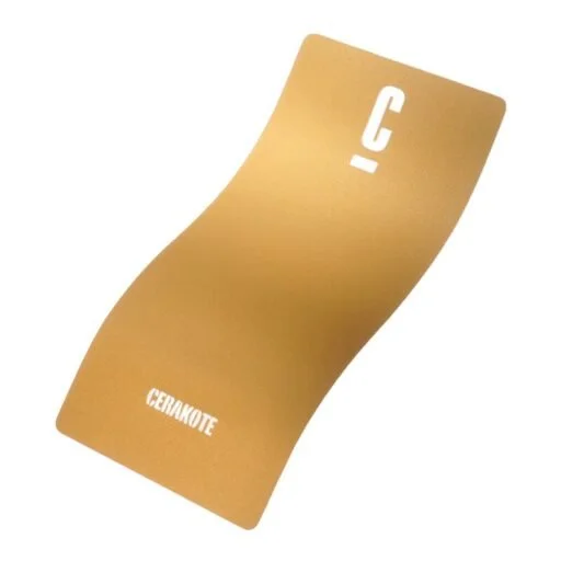 Cerakote gold paint sample panel