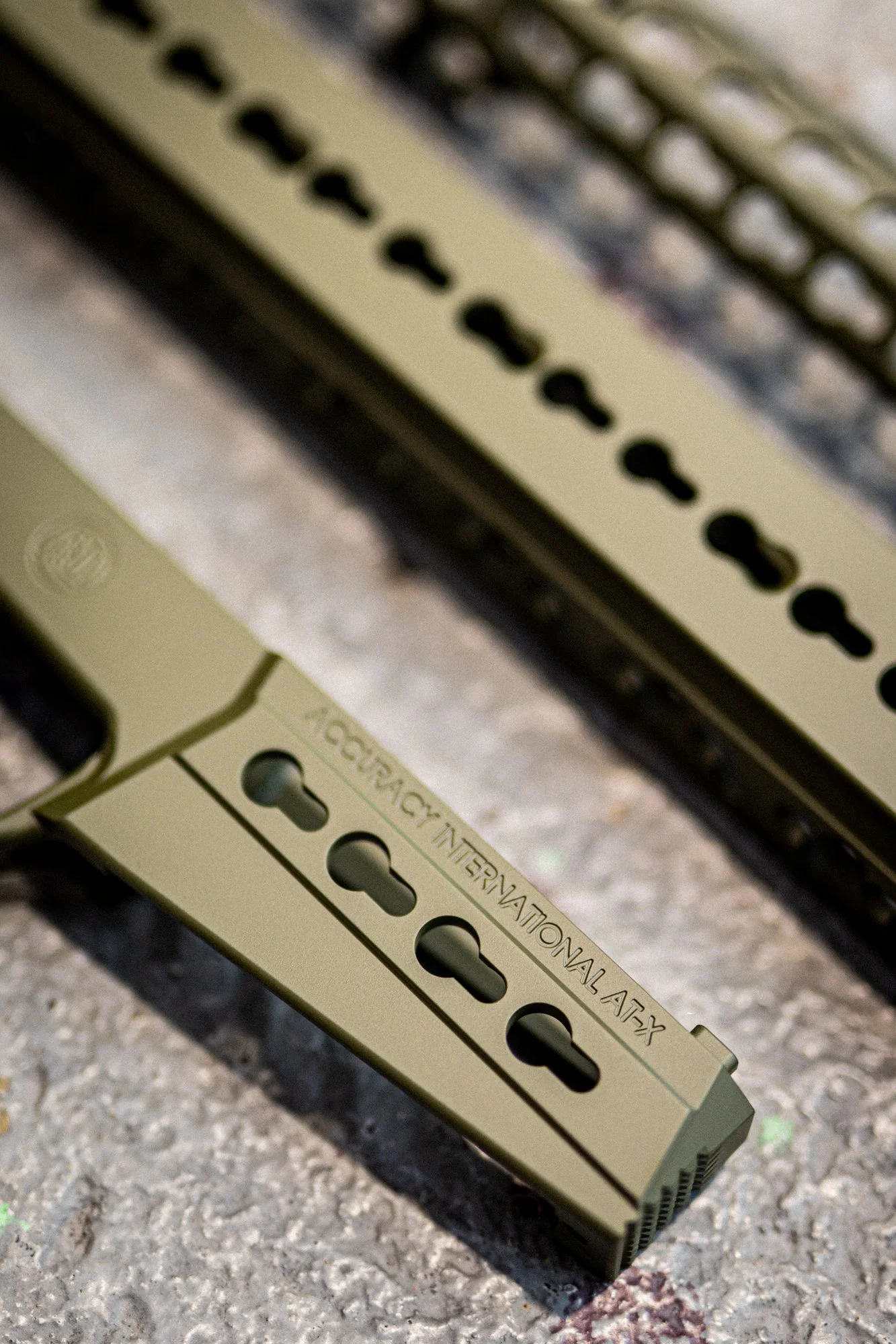 Accuracy International AT-X Cerakote in H-240 MilSpec O.D. Green