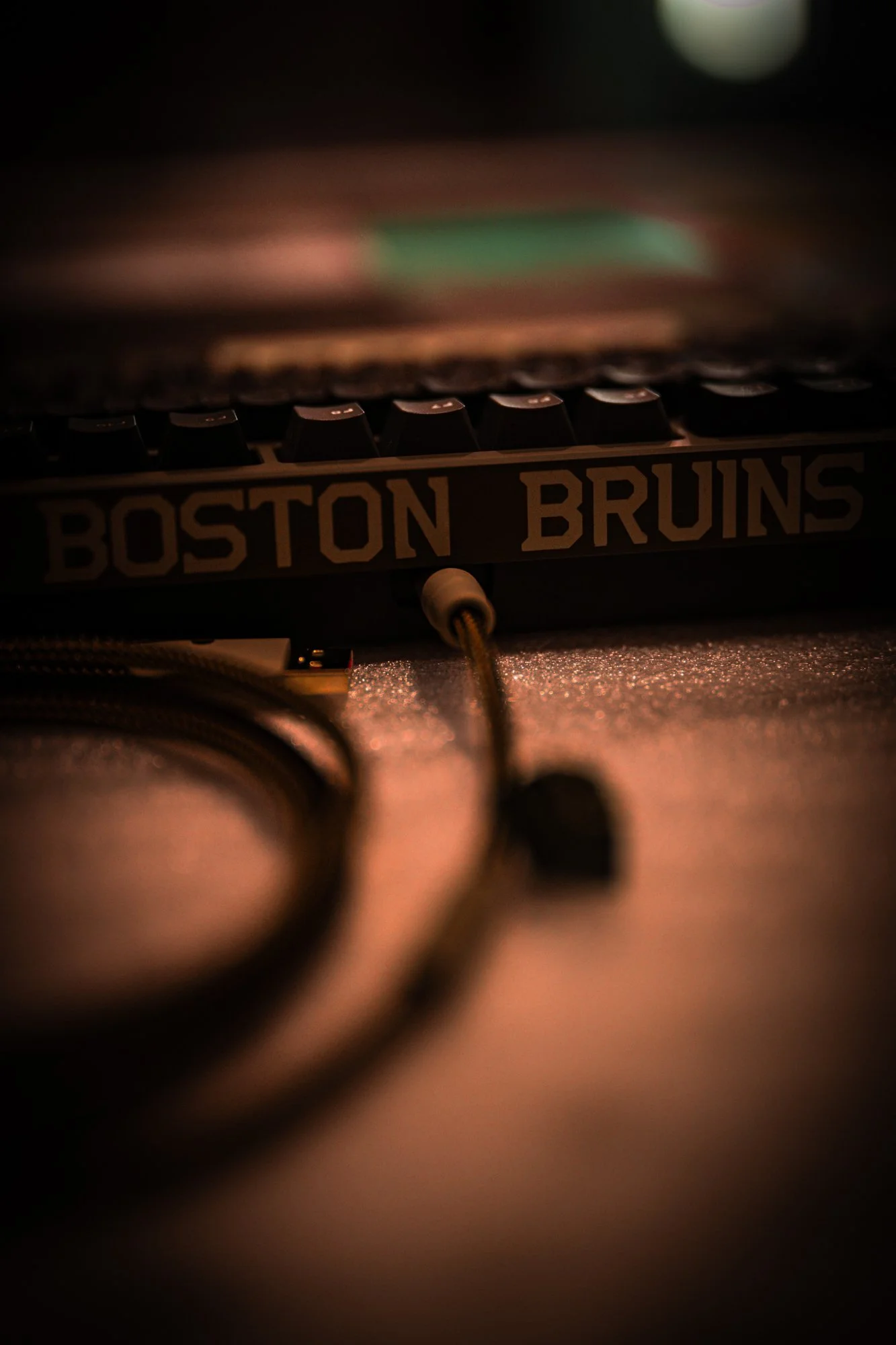 Boston Bruins 65% in H-258 Chocolate and a custom mix stencil 