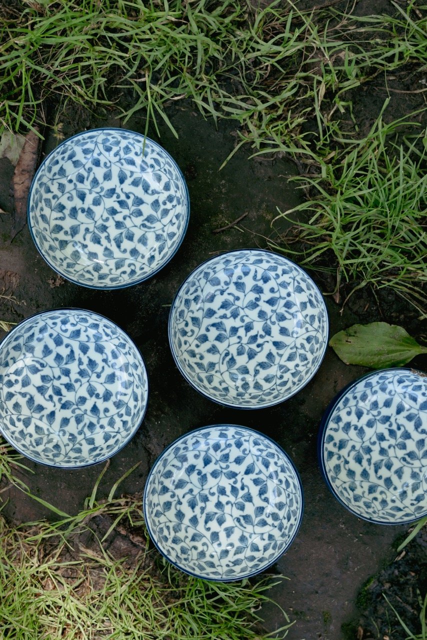 Indigo Ivy Dish Set