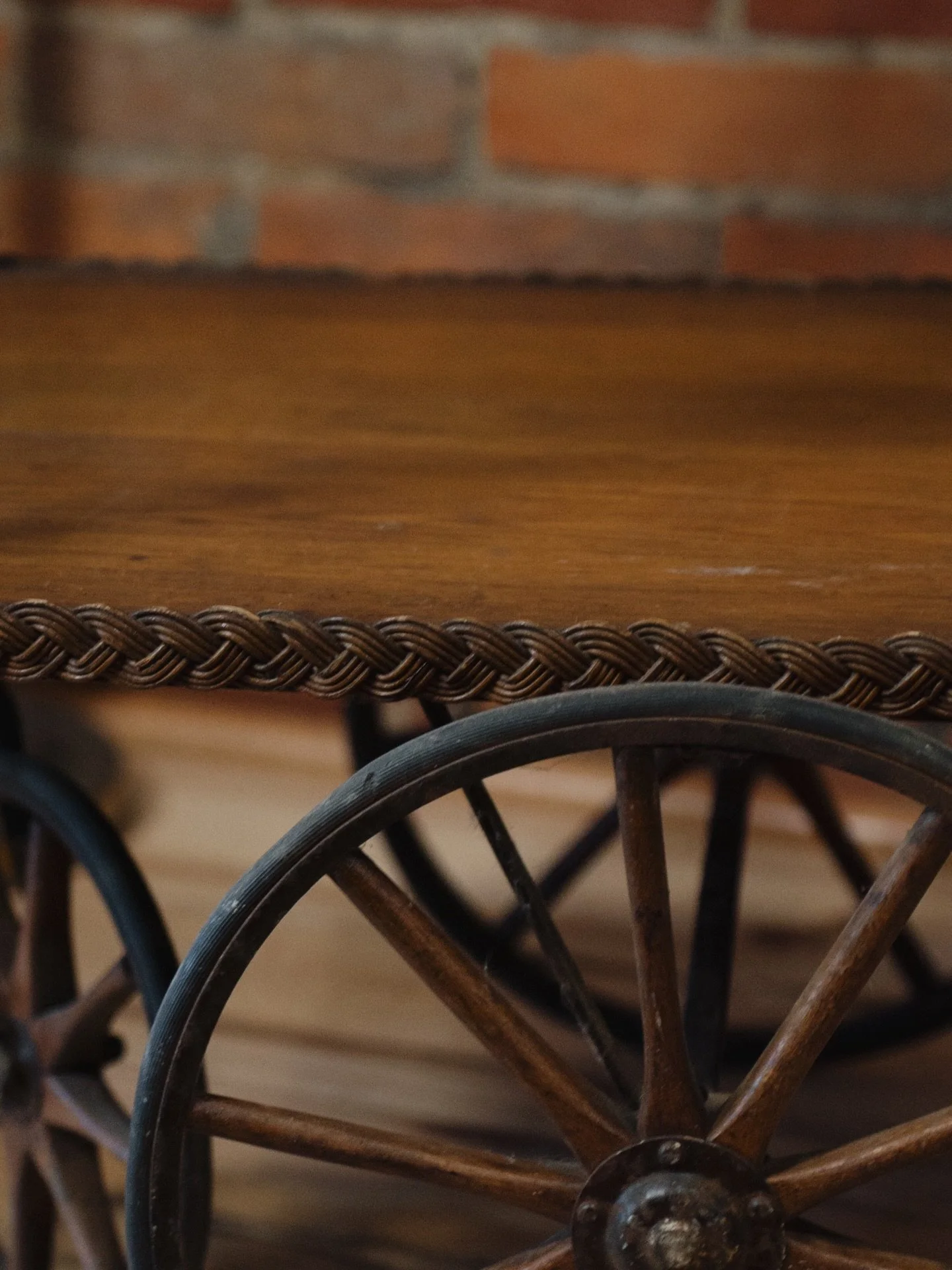 It will always be about the details here. The best detail on this bar cart is that it features a removable glass tray - perfect for serving. Shop is open 12-6pm today.