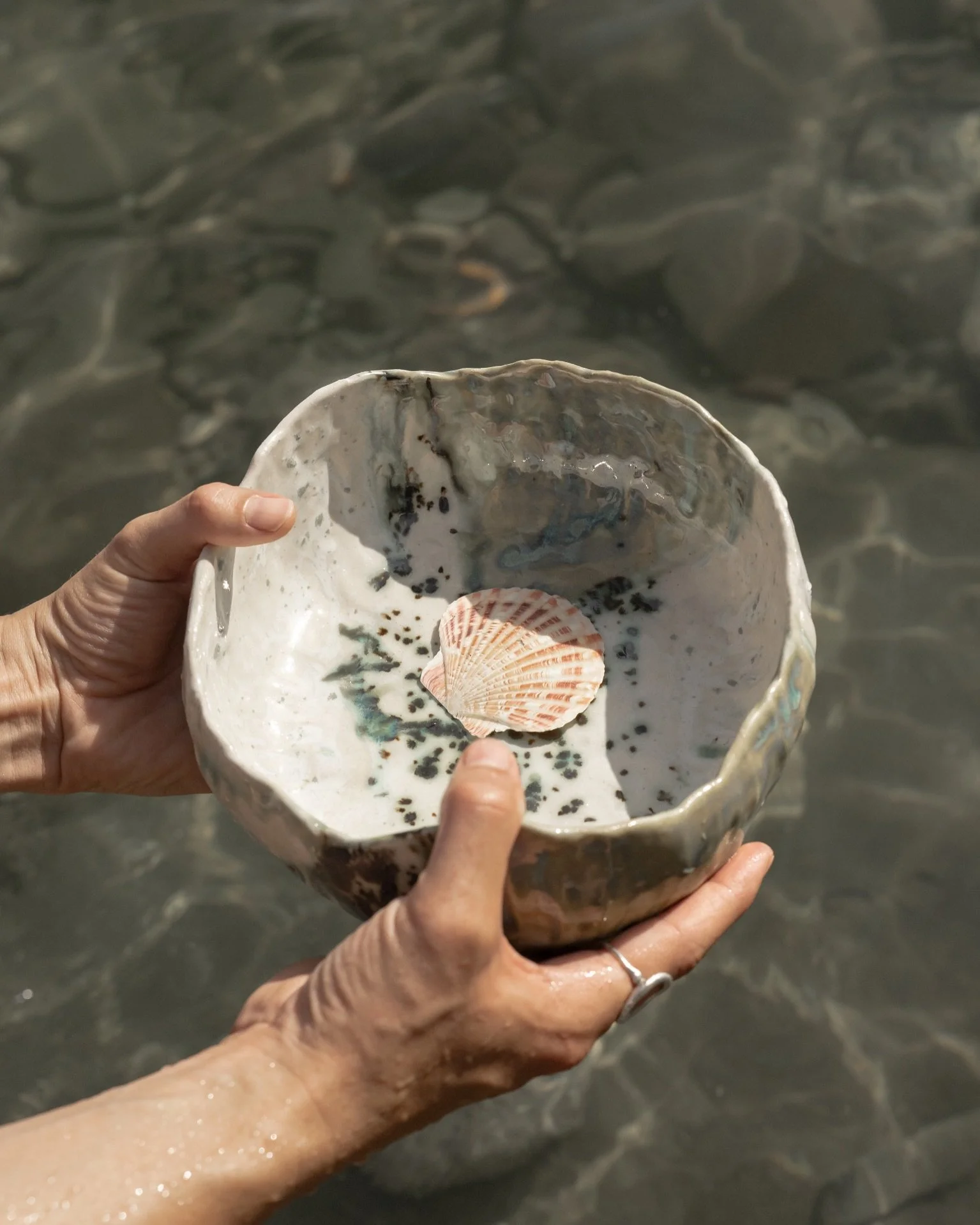 It&rsquo;s here! 🐚 🧜&zwj;♀️ 🌊 
From our hearts, minds, and hands to your home. 

The language of water collection is available in the shop! In collaboration with @svonastudio and @the.cocreate.co we spent the first half of this year creating and w