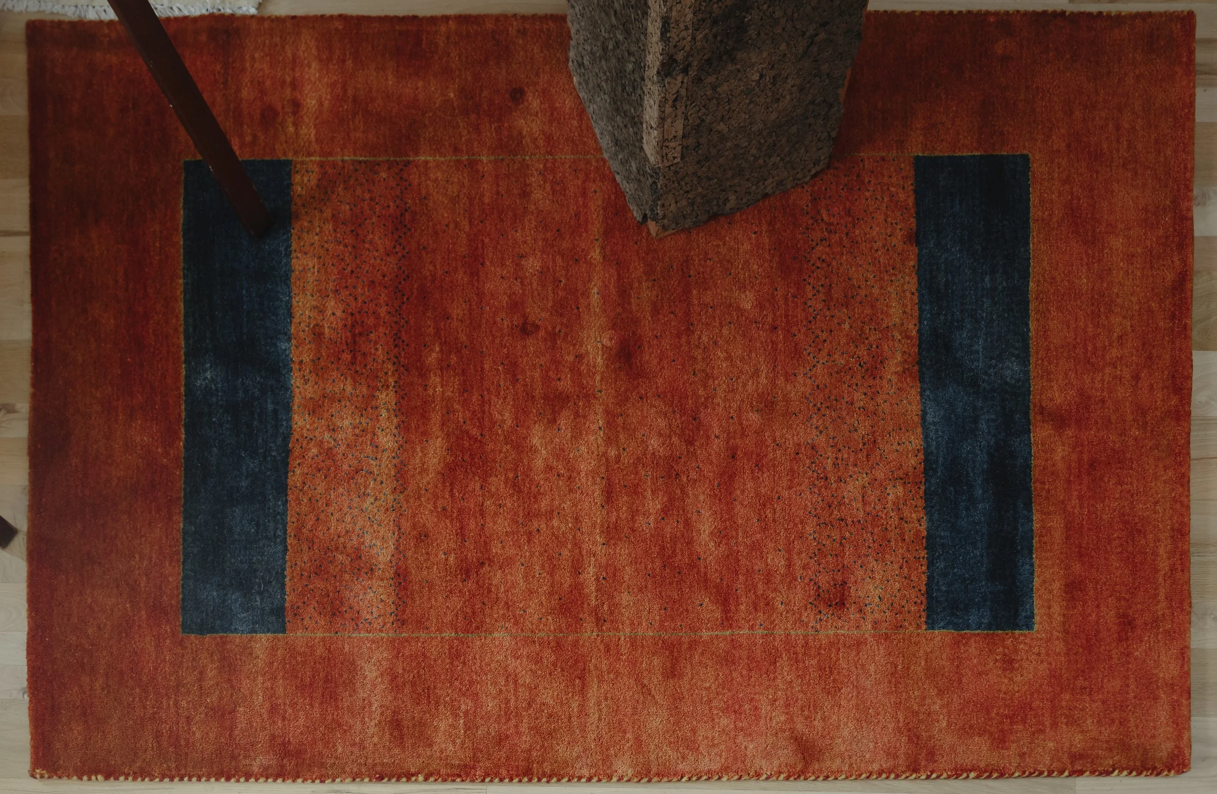 Color Block Wool Rug