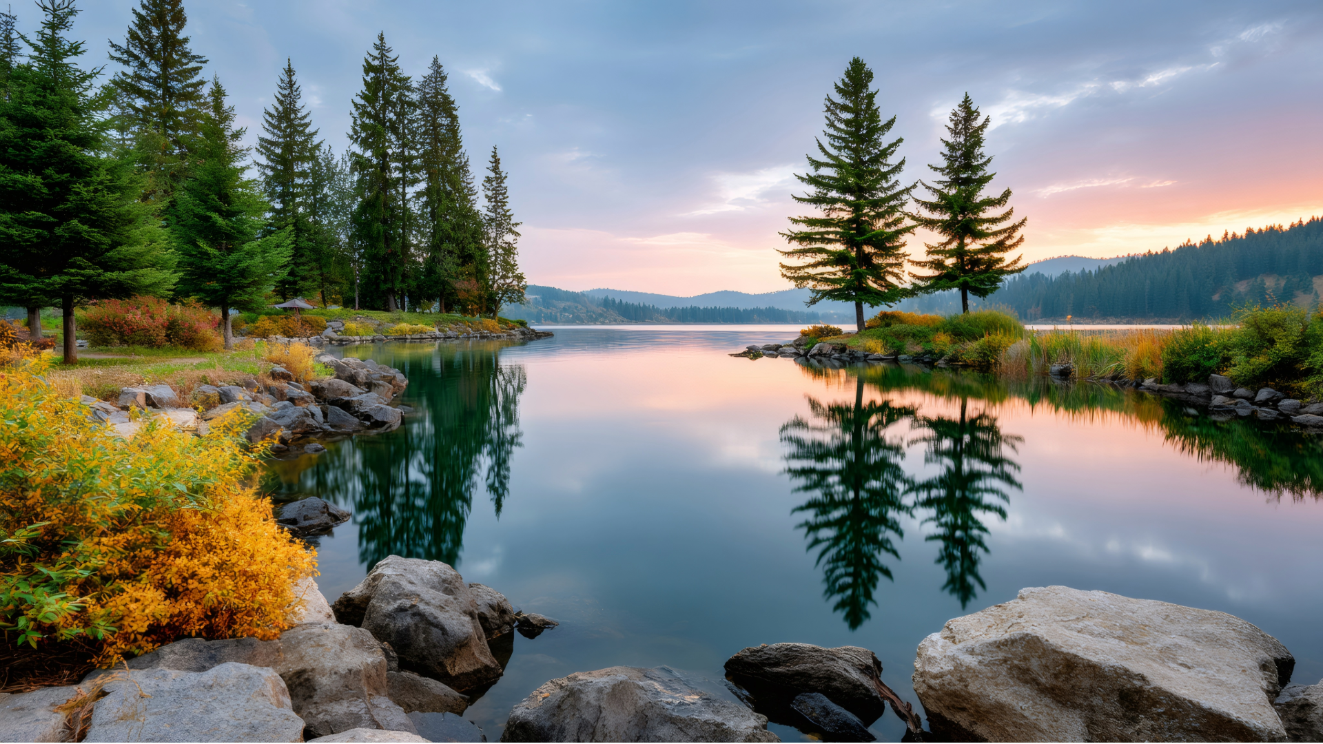 Move to beautiful Coeur d'Alene Idaho, still lake, beautiful trees, forests and skies