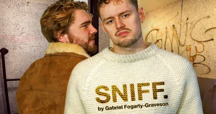 SNIFF by Gabriel Fogarty-Graveson. The Brockley Jack Studio Theatre, 410 Brockley Road, London SE4 to 11 February 2023. 4****. William Russell.