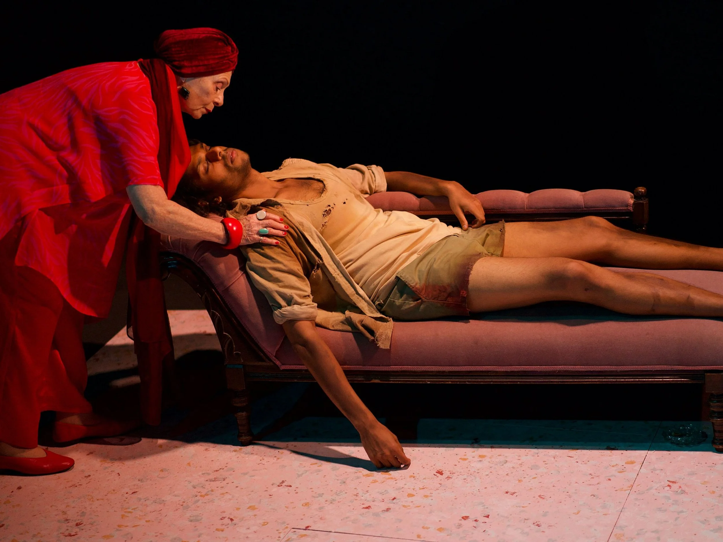 The Milk Train Doesn't Stop Here Anymore by Tennessee Williams. The Charing Cross Theatre, Villiers Street, London WC2 to 22 October 2022. 2** William Russell.