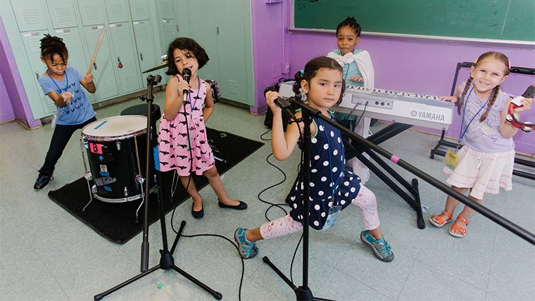  Willie Mae Rock Camp's Jumpstart program gives girls age 5-7 the opportunity to write their own music and experiment with sound and movement through a wide variety of fun activities. Pictured is Jumpstart band Mexico Snowflake. 