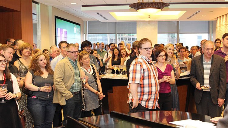  Members of the BMI Lehman Engel Musical Theater Workshop gather for the presentation of the 2016 BMI Foundation Musical Theatre Awards. 