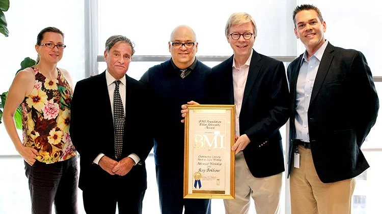  BMI Foundation’s Antonella Di Saverio, Michael Schwartz, inaugural Ellen Schwartz Award winner Ray Bokhour, BMI Foundation’s Pat Cook, and BMI Foundation’s David F. Bills. 