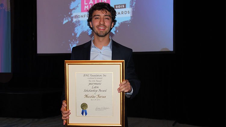  Nicolás Farias, 2015 peermusic Latin Scholarship winner. 