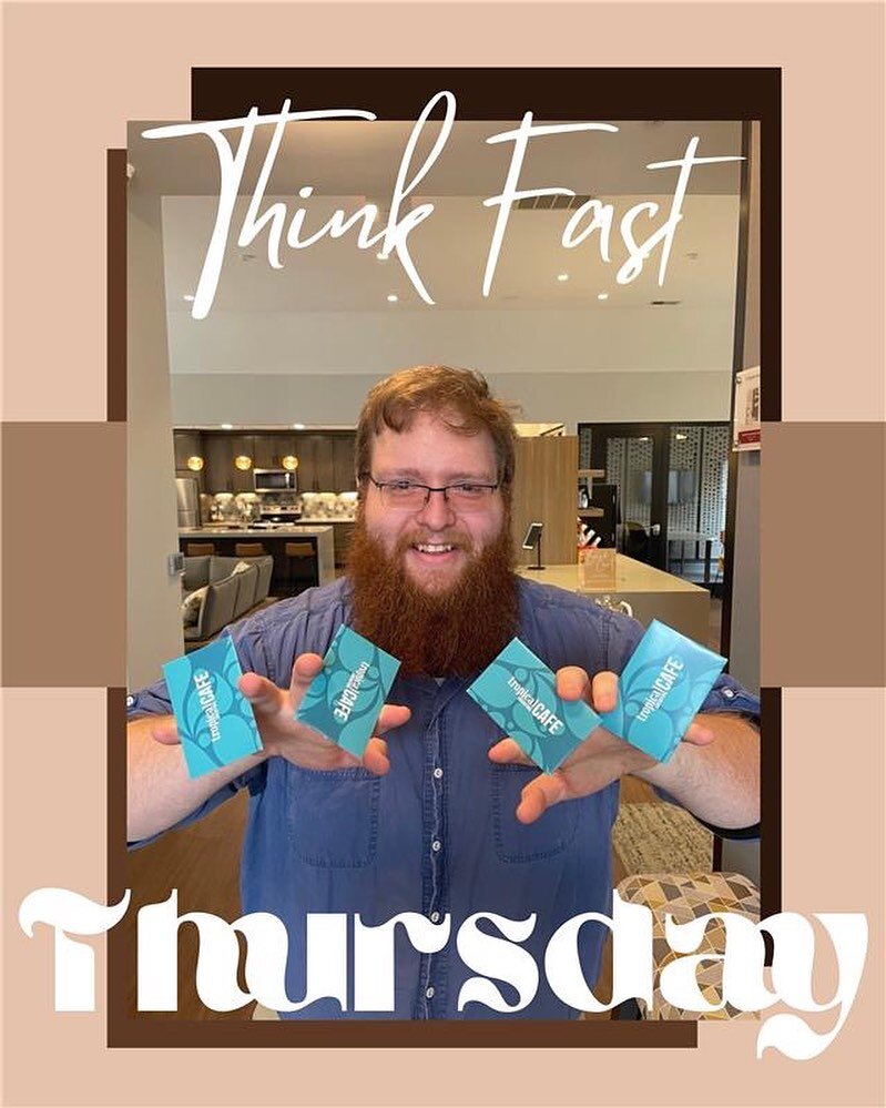 It&rsquo;s Think Fast Thursday🙈🎉🥤

Keep your eyes on our story from 1-4 for chances to win a Tropical Smoothie gift card!

#ThisMustBeThePlace #ThinkFastThursday