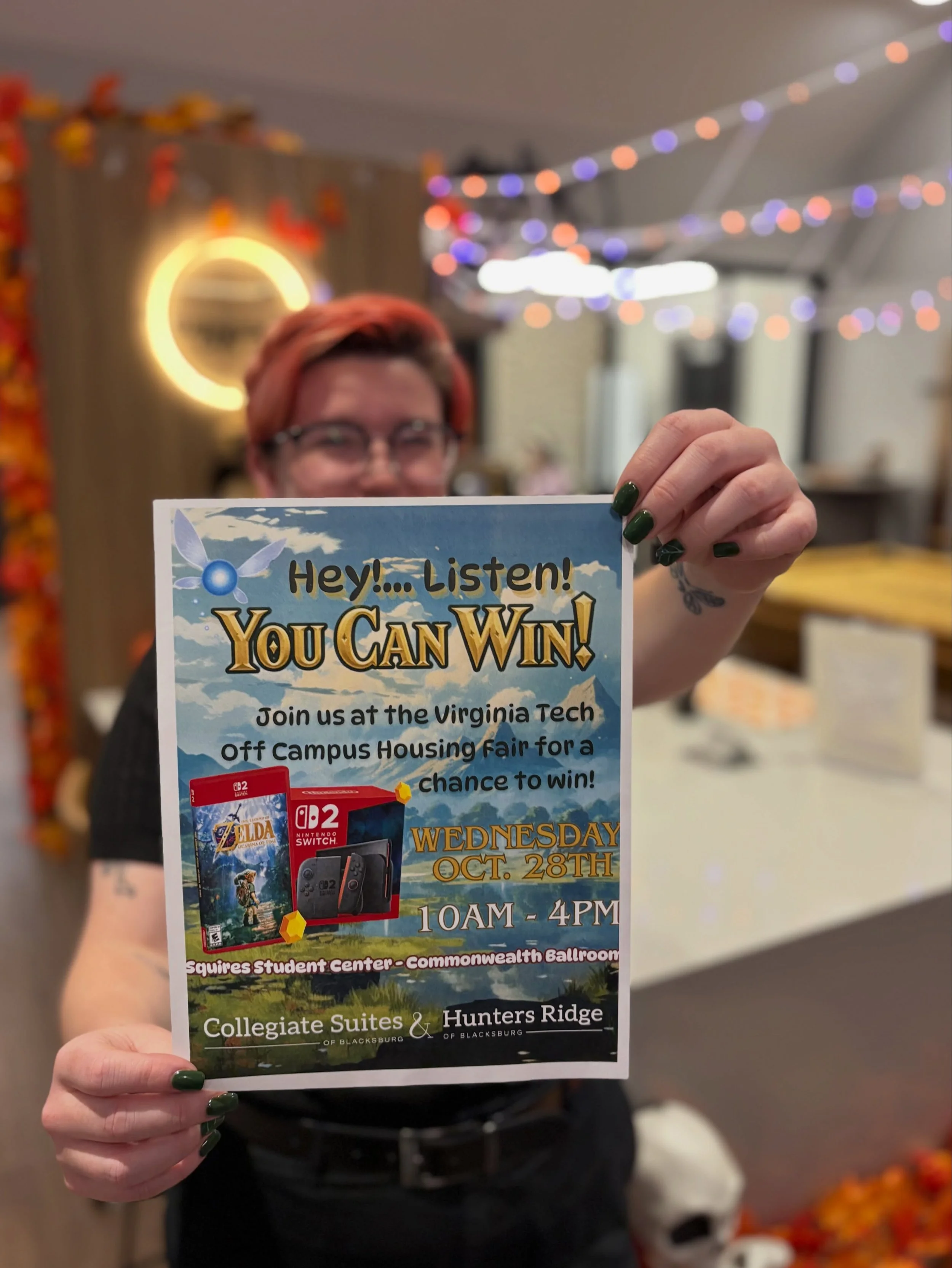 The housing fair is upon us!✨

Come visit us at the housing fair to learn more about Collegiate Suites, our community, and our giveaway👀

📍Squires commonwealth ballroom
📆 10/28/26
⏰ 10a-4p

#thismustbetheplace #vt #hokies #blacksburg