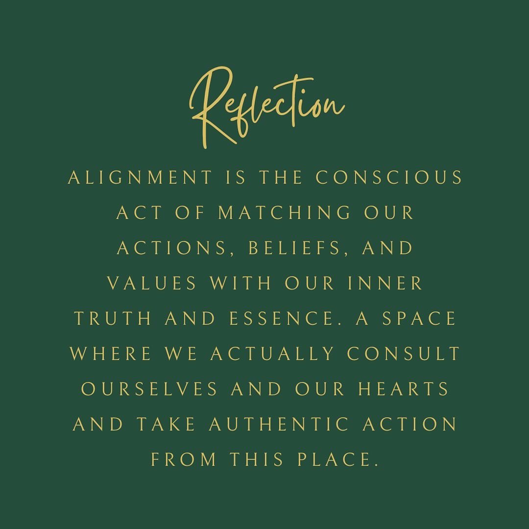 A is for Alignment 🌟

An experience and code that is totally unique to you ✨ But here are some of my own personal reflections. 

A conscious journey of matching our beliefs, values and actions with our inner truth and essence.  It&rsquo;s the abilit