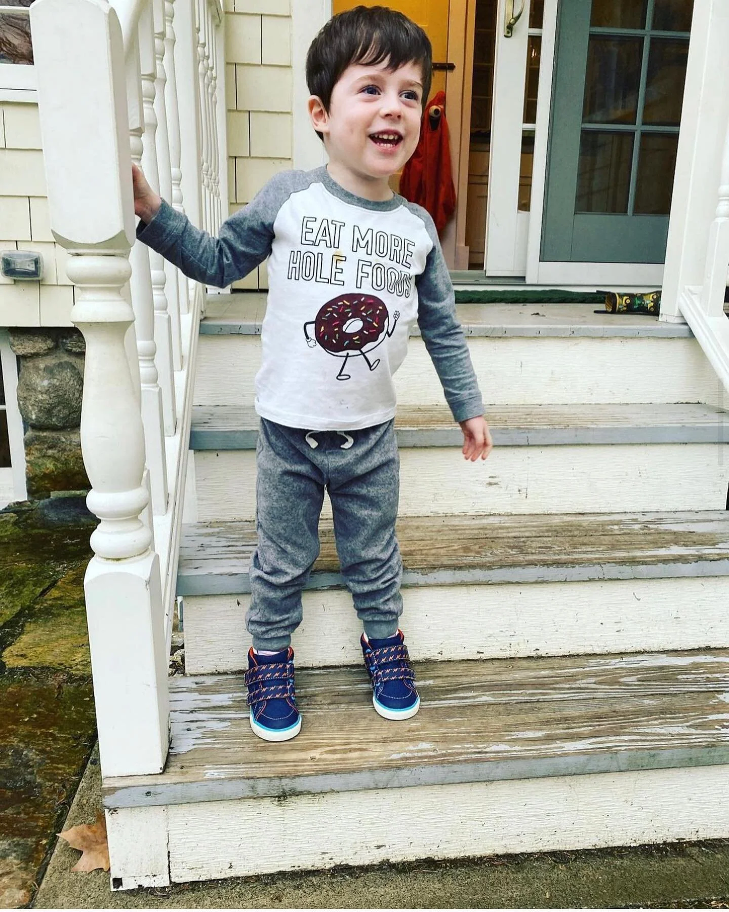 Excited for his new kicks to go with his new orthotics! Yay for finally sizing up with adaptive sneakers by See Kai Run that allow for independence! #teamteddy5k