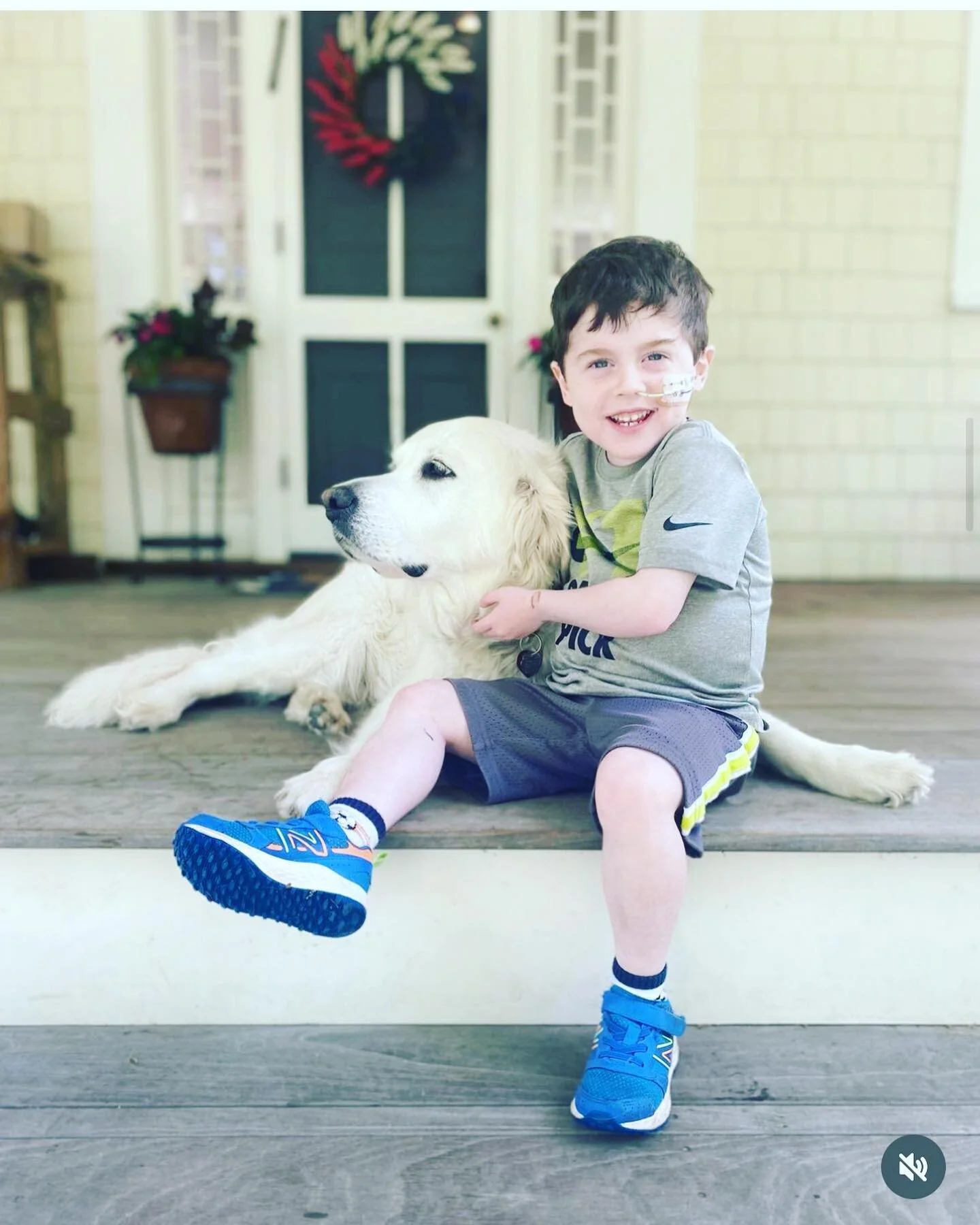 Jenny providing hugs after a very long home blood draw afternoon. The nurse told Teddy he&rsquo;s a brave boy and he responded, &ldquo;Yes, I am!&rdquo; This kid! #teamteddy5k