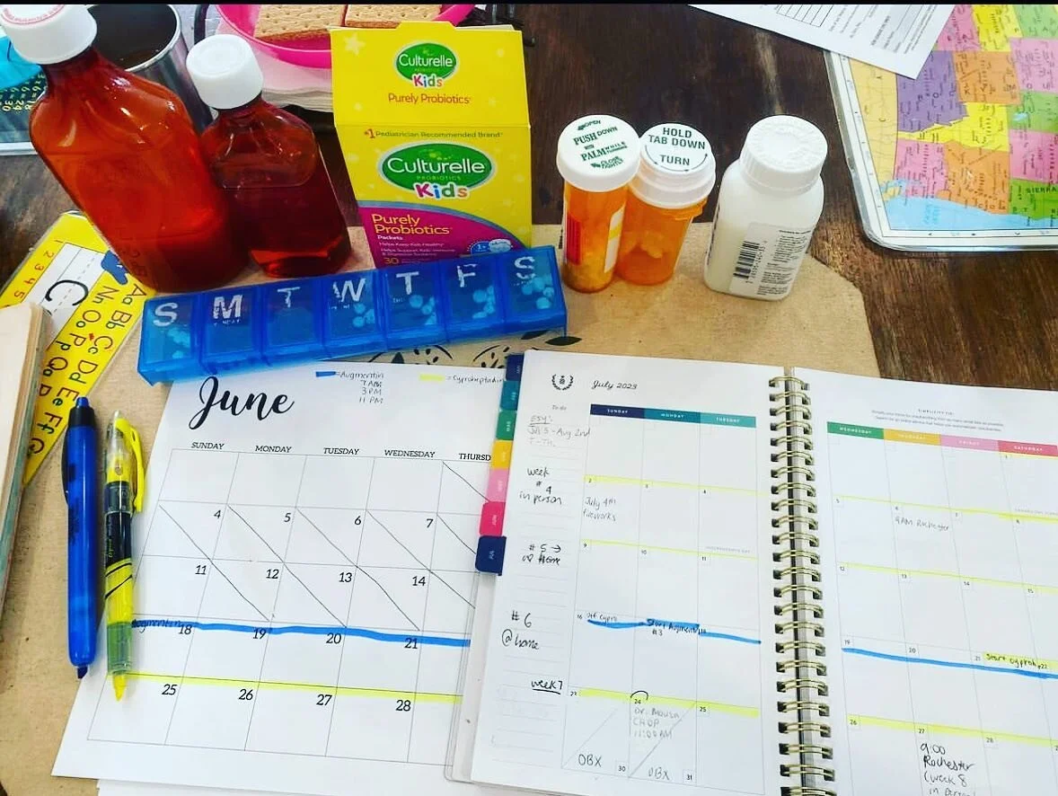 6/20/23: When Teddy&rsquo;s medications vary in timing, cycle throughout a month or even within a given year, things can get super confusing. I&rsquo;m a paper and pencil kind of girl, and color coding with highlighters along with setting phone alarm