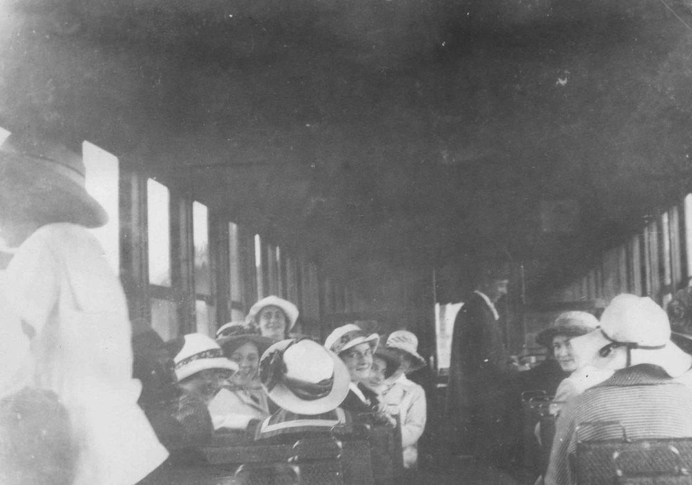 PHOTOGRAPH OF THE INTERIOR OF A CENTRAL PARK INTERURBAN WHITE IT IS IN SERVICE IN VANCOUVER. CITY OF BURNABY ARCHIVES, BHS2007-04
