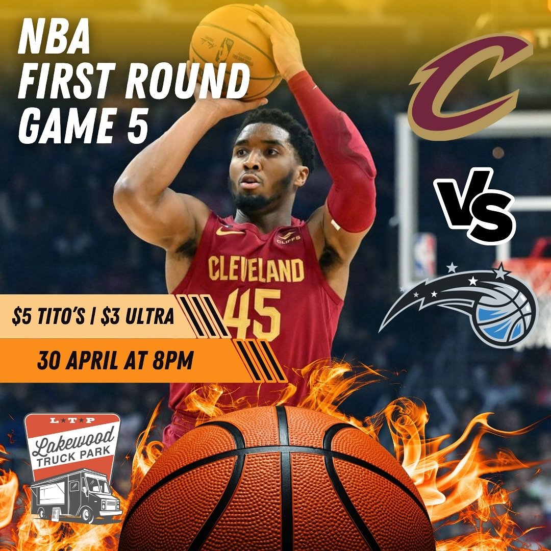 JOIN US TOMORROW FOR GAME 5 @cavs vs @orlandomagic Drink Specials running throughout the game and local food trucks!🏀🍻