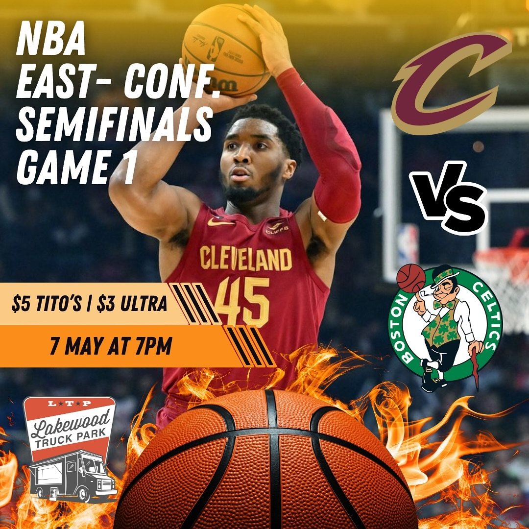 COME CHEER ON THE CAVS TOMORROW!!
Game time is 7pm against @celtics 
Drink specials and food trucks🍻