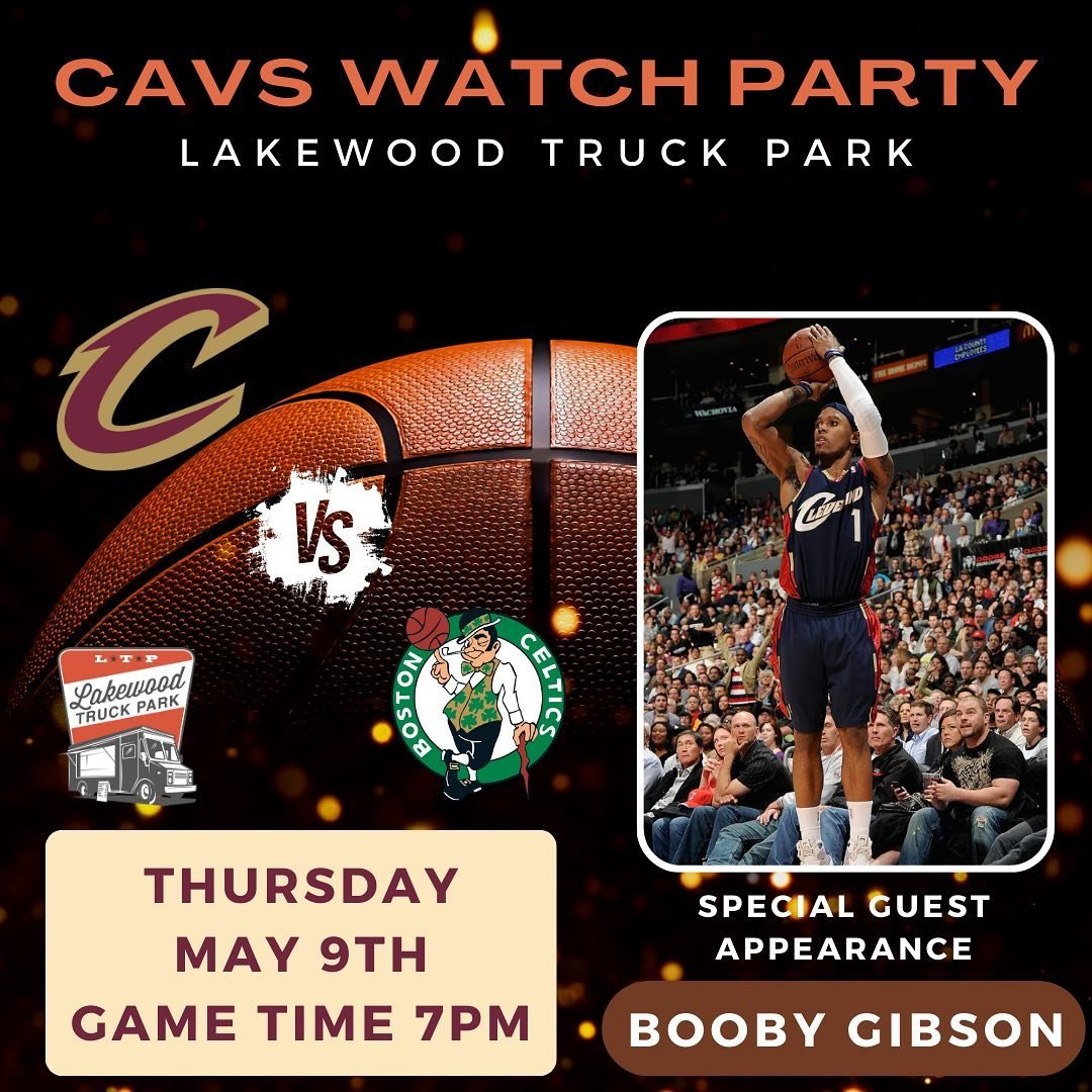 Guess who&rsquo;s coming back! If you missed @boobygang last week don&rsquo;t worry he will be joining us again today for the @cavs vs @celtics game!🏀🍻
Come cheer on your favorite CLE NBA team with us!
#cavswatchparty #lakewoodtruckpark #cavs
