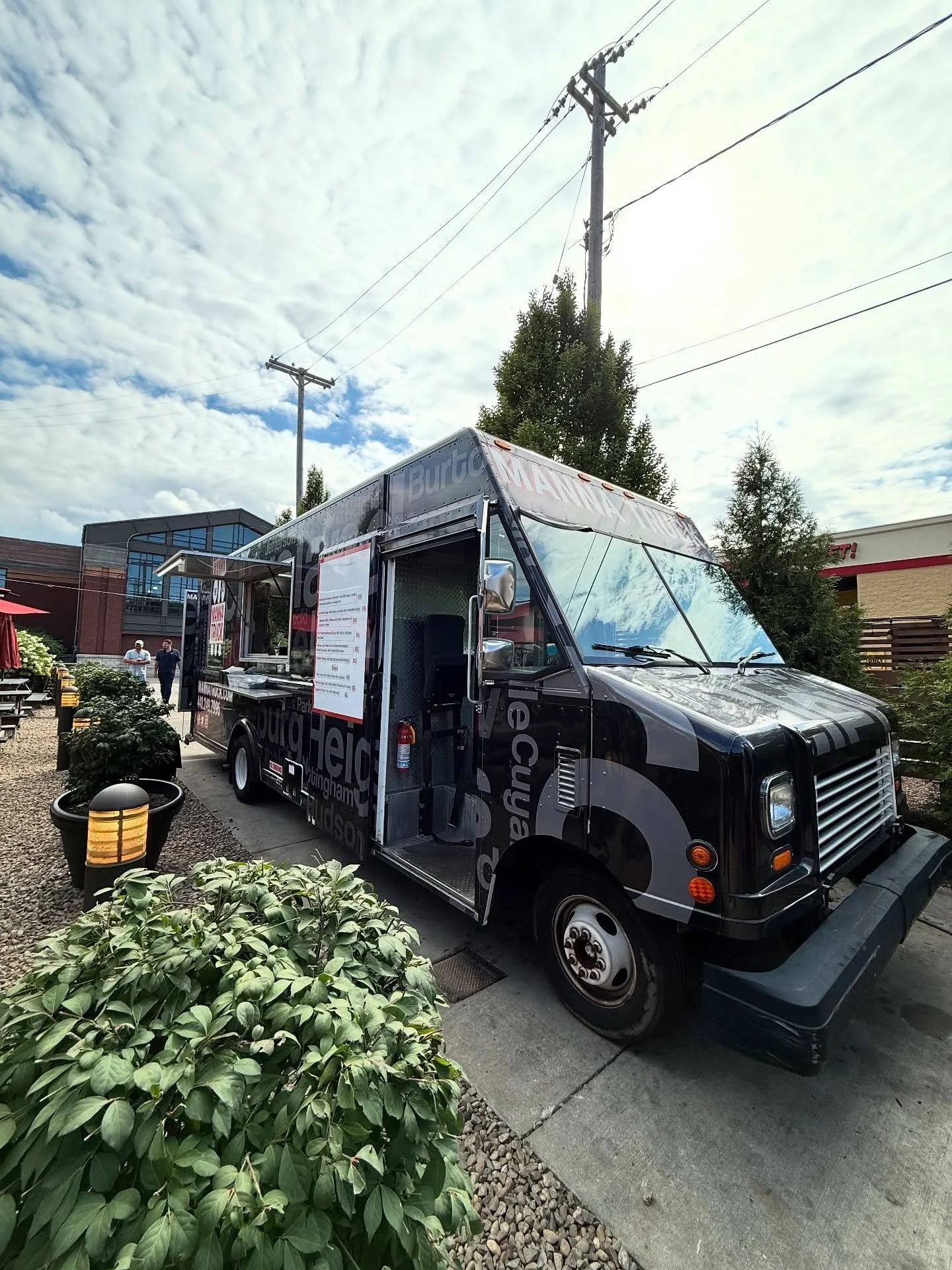 Stop in and check out @mannatruckcle @triplesfoodtruck @offthegriddle216 here until 10pm!