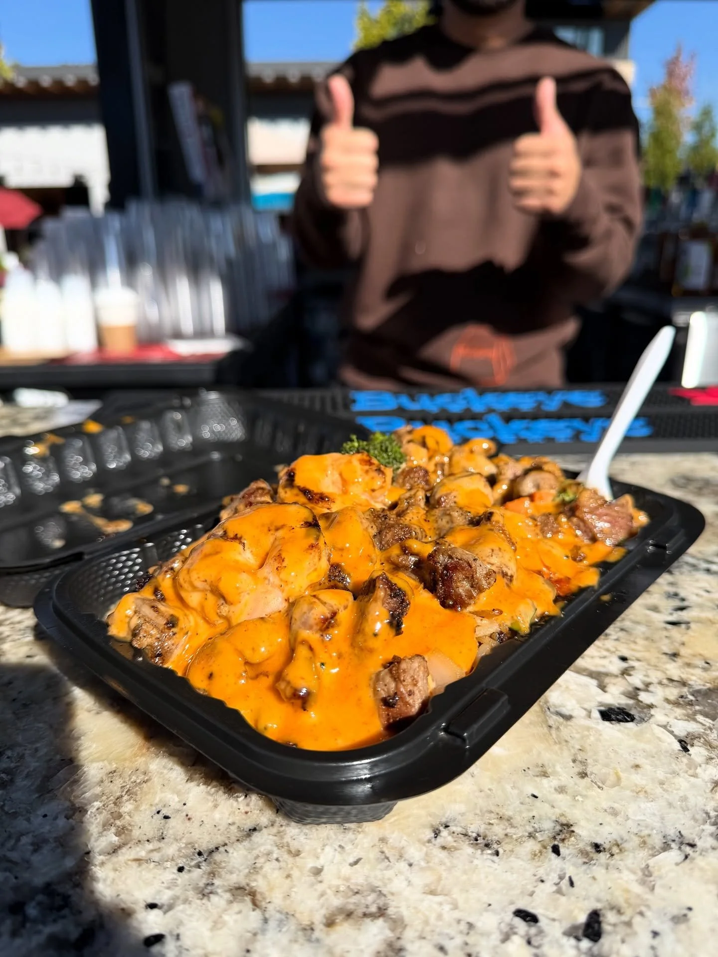 Beautiful day to watch the Browns and grab food from @kochi_flava_factory and @metro45cafe both here until 3pm!