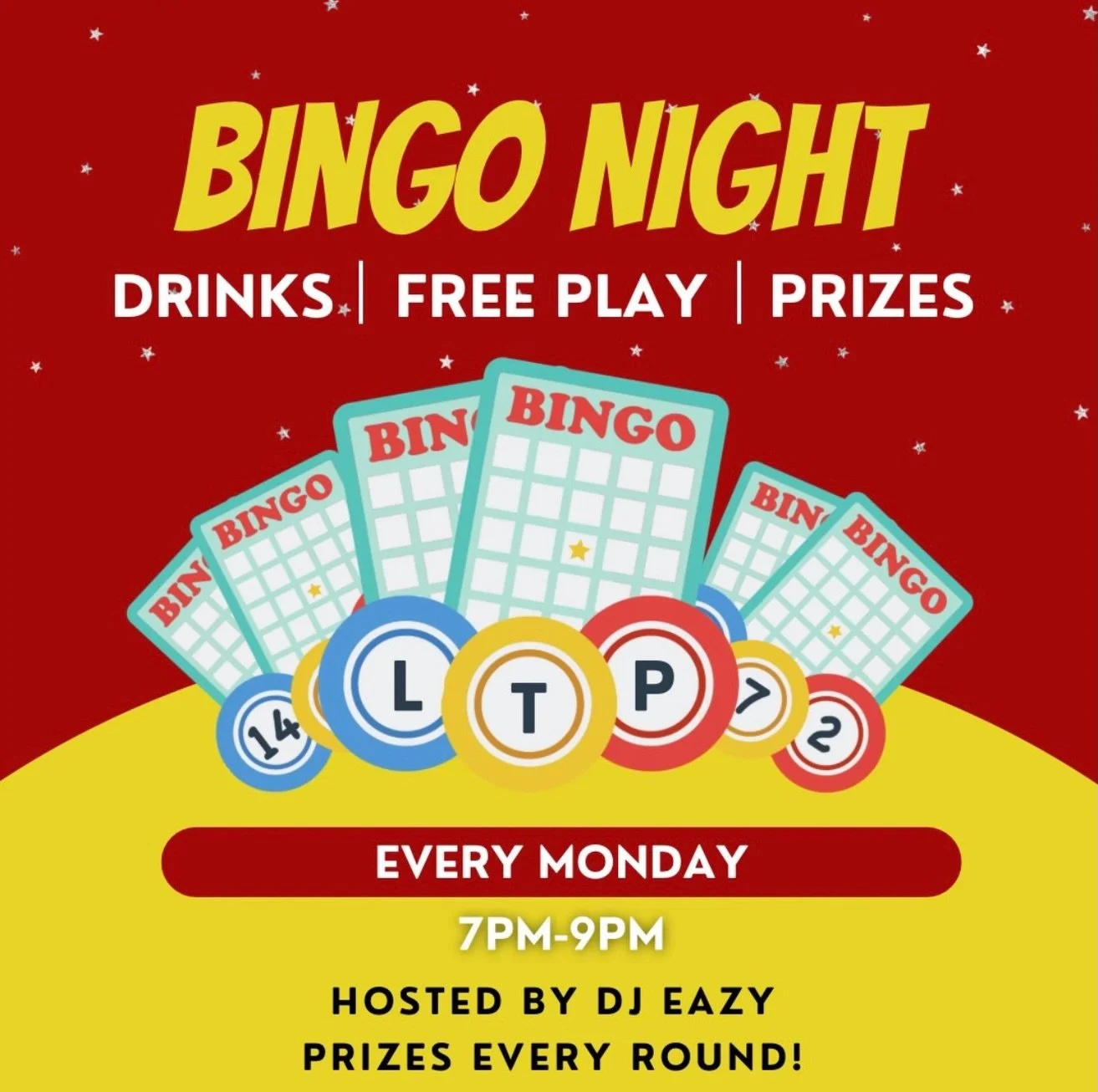 Bingo and @dawgbowlfoodtruck are ready for you!!
Stop in later for Monday Night Bingo 7PM-9PM and check out Dawg Bowl food truck!
Free to play, prizes every round and hosted by @jheasley12 🎉