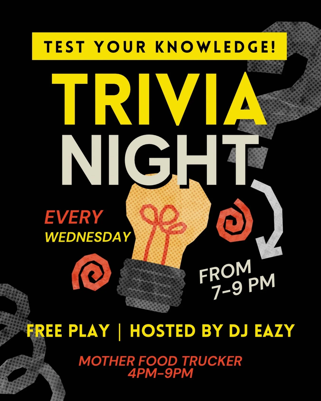 It&rsquo;s trivia night!
Stop in to play and don&rsquo;t forget to check out @mother_food_trucker here 4pm-9pm!!