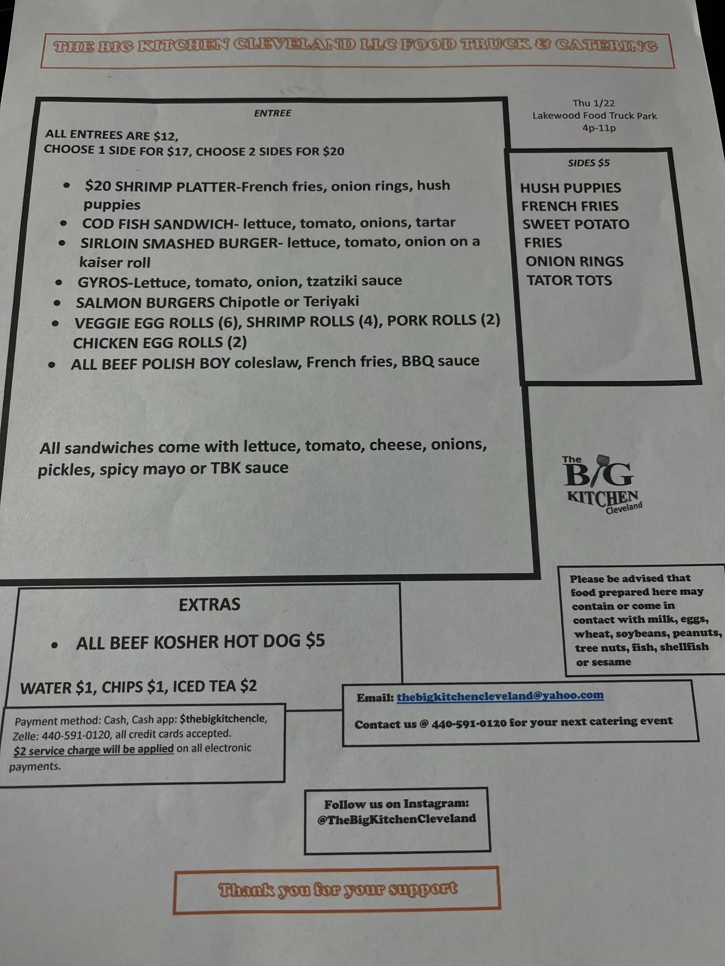 @thebigkitchencleveland is here until 9pm! Stop in for a bite