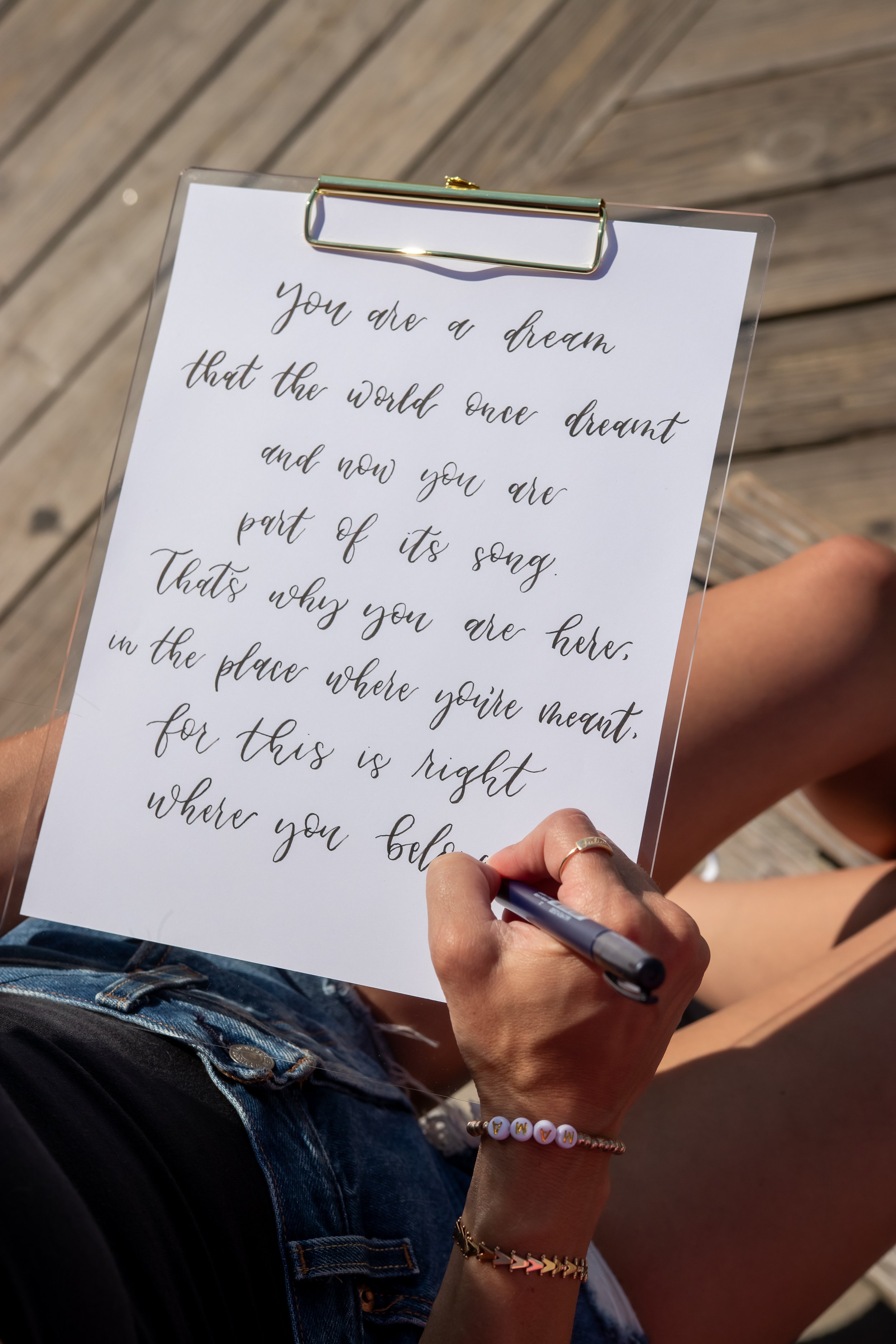 handwritten poem
