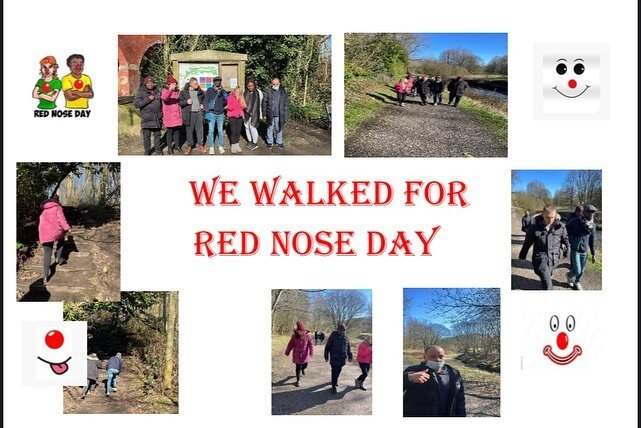 Springfield House out on their charity walk as they raise funds for Red Nose Day and comic relief! More fun fund raising to follow at the end of this week 👏👏👏👏