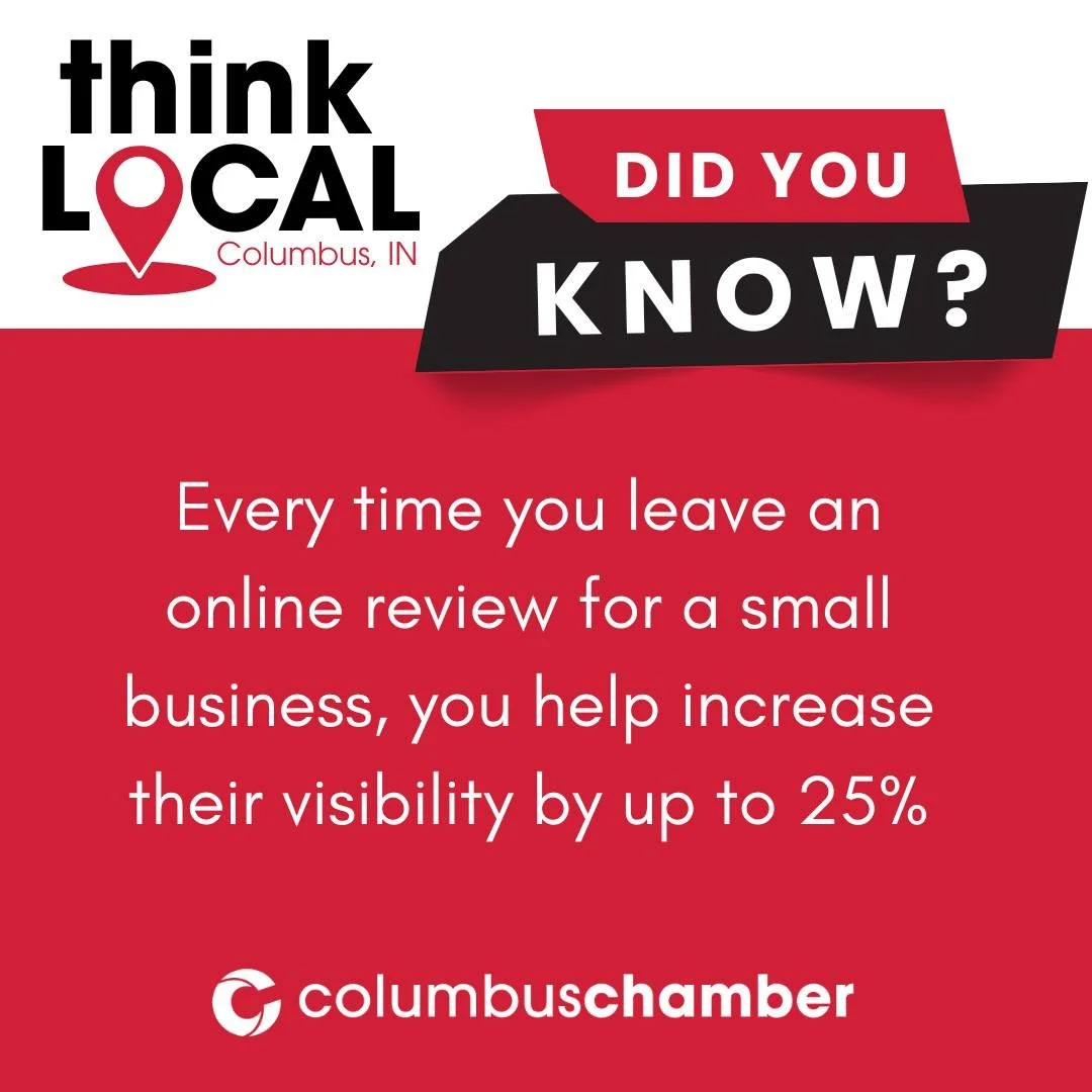 Take a minute this season to show some love to fellow business owners&mdash; your words can make a big difference for local shops and restaurants. 

Follow @columbusindianachamber all season long for local business spotlights, shopping inspiration, a