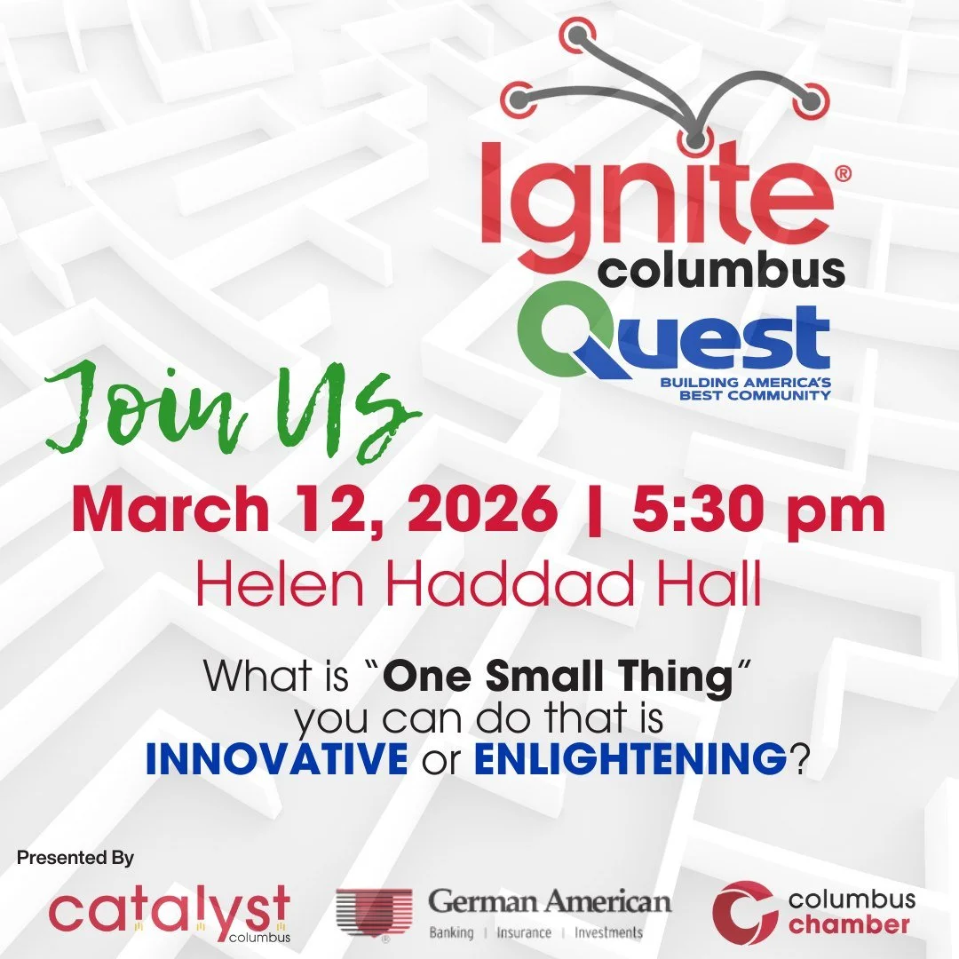 𝗢𝗻𝗲 𝗦𝗺𝗮𝗹𝗹 𝗜𝗱𝗲𝗮 𝗖𝗮𝗻 𝗖𝗵𝗮𝗻𝗴𝗲 𝗮 𝗖𝗼𝗺𝗺𝘂𝗻𝗶𝘁𝘆. 💡

IGNITE Columbus brings together voices from across our community to share ideas that inspire action and create momentum.

This is more than an event, it&rsquo;s a reminder that