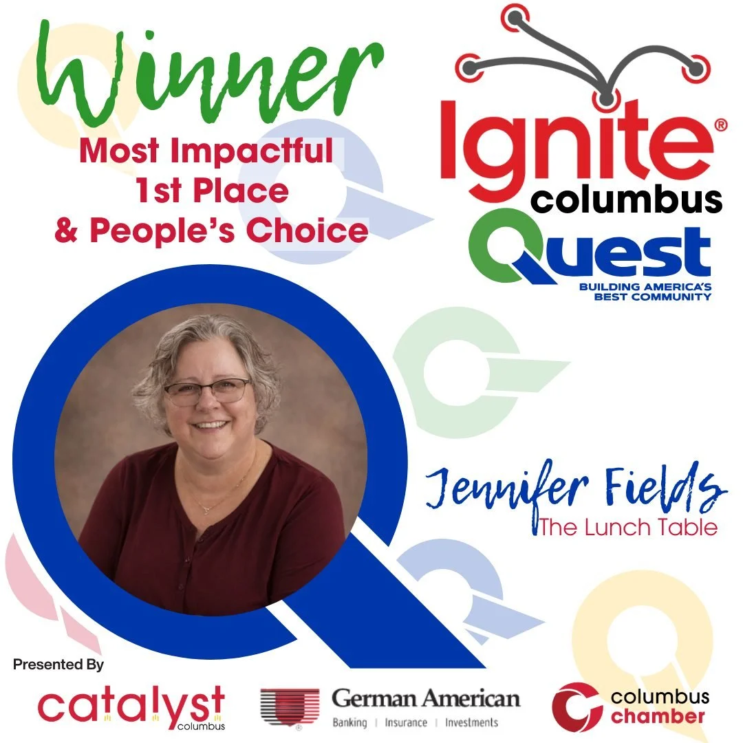 Congratulations to Jennifer Fields (@reachcolumbusinc)  and The Lunch Table for winning First Place AND the People&rsquo;s Choice Award at Ignite Columbus! 🏆

Her "One Small Thing" captured the hearts of the audience -  a welcoming restaur