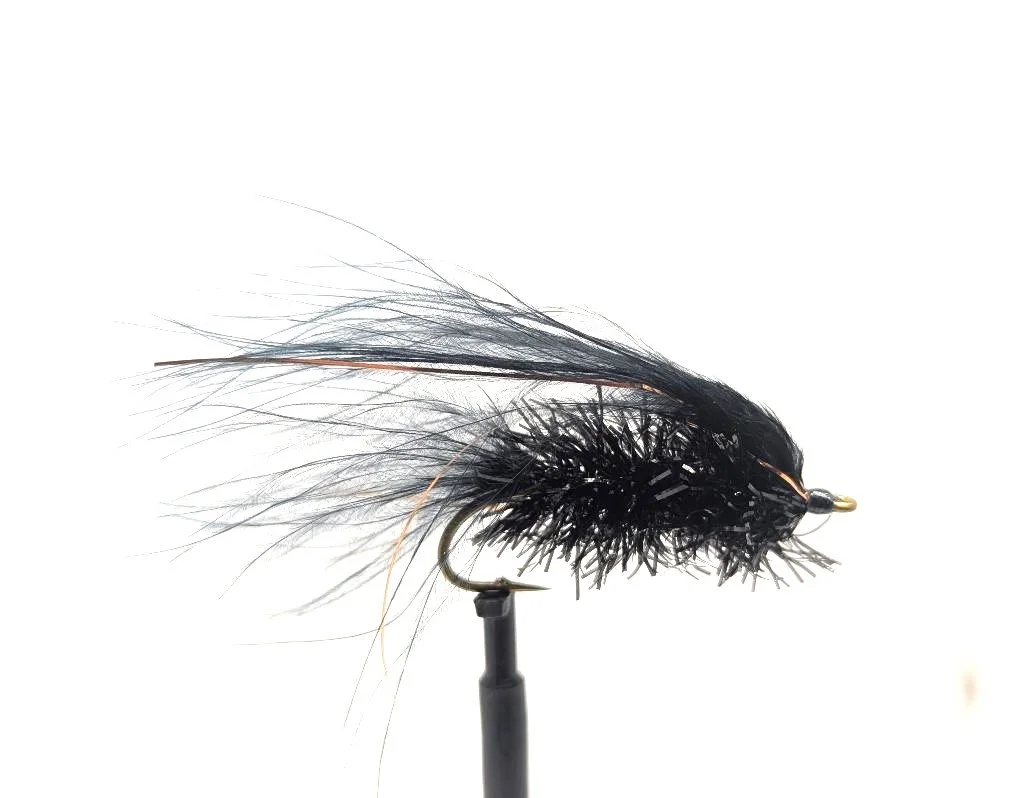 J. Fair's Trolling Flies Black Leech Original Size 4