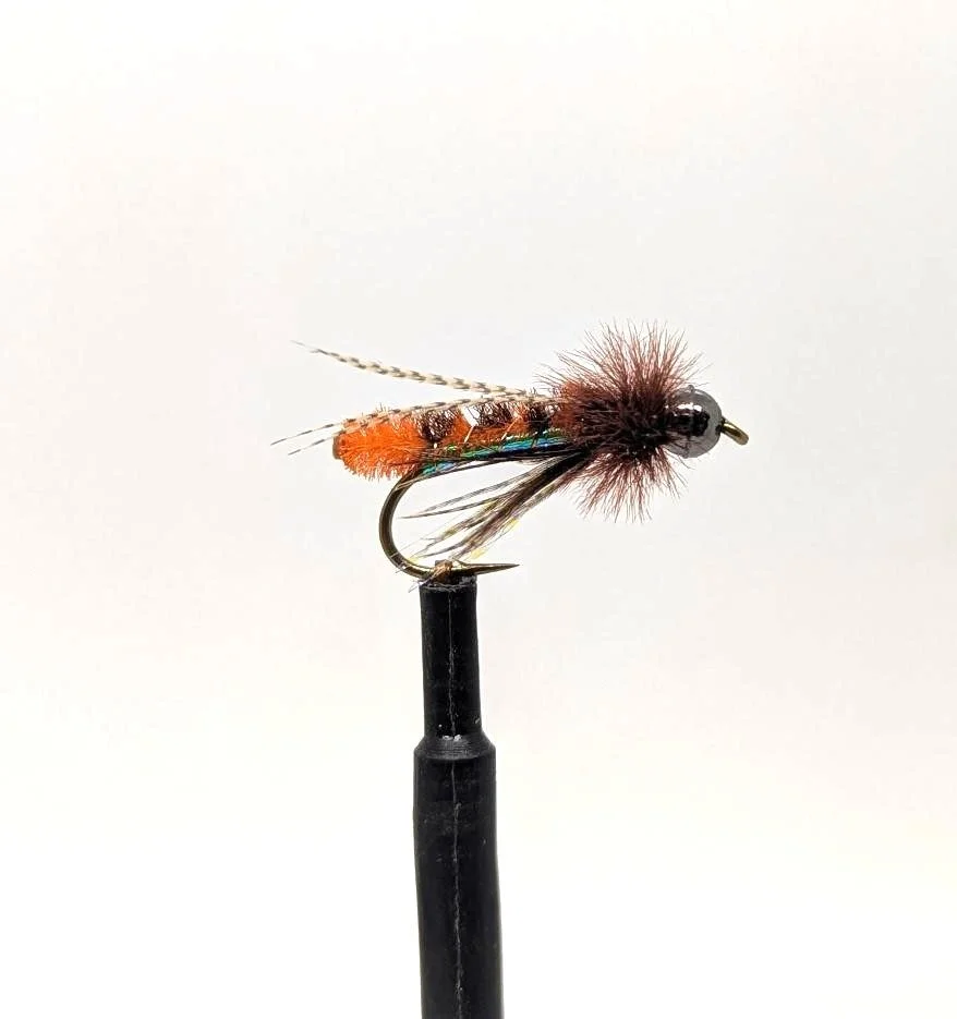 Fox’s October Caddis Pewpah Size 8