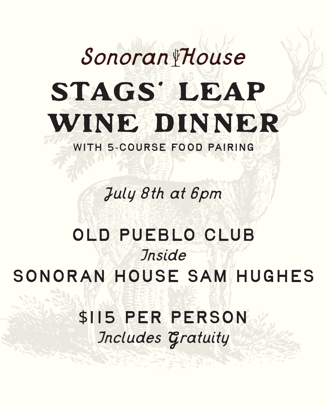 Stag's Leap Wine Dinner at Old Pueblo Club