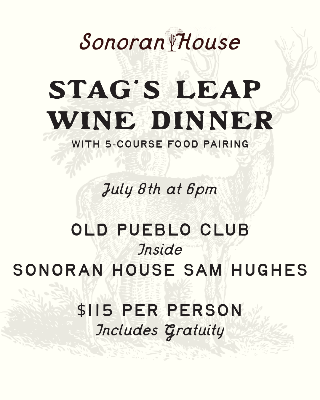 Stag's Leap Wine Dinner at Old Pueblo Club