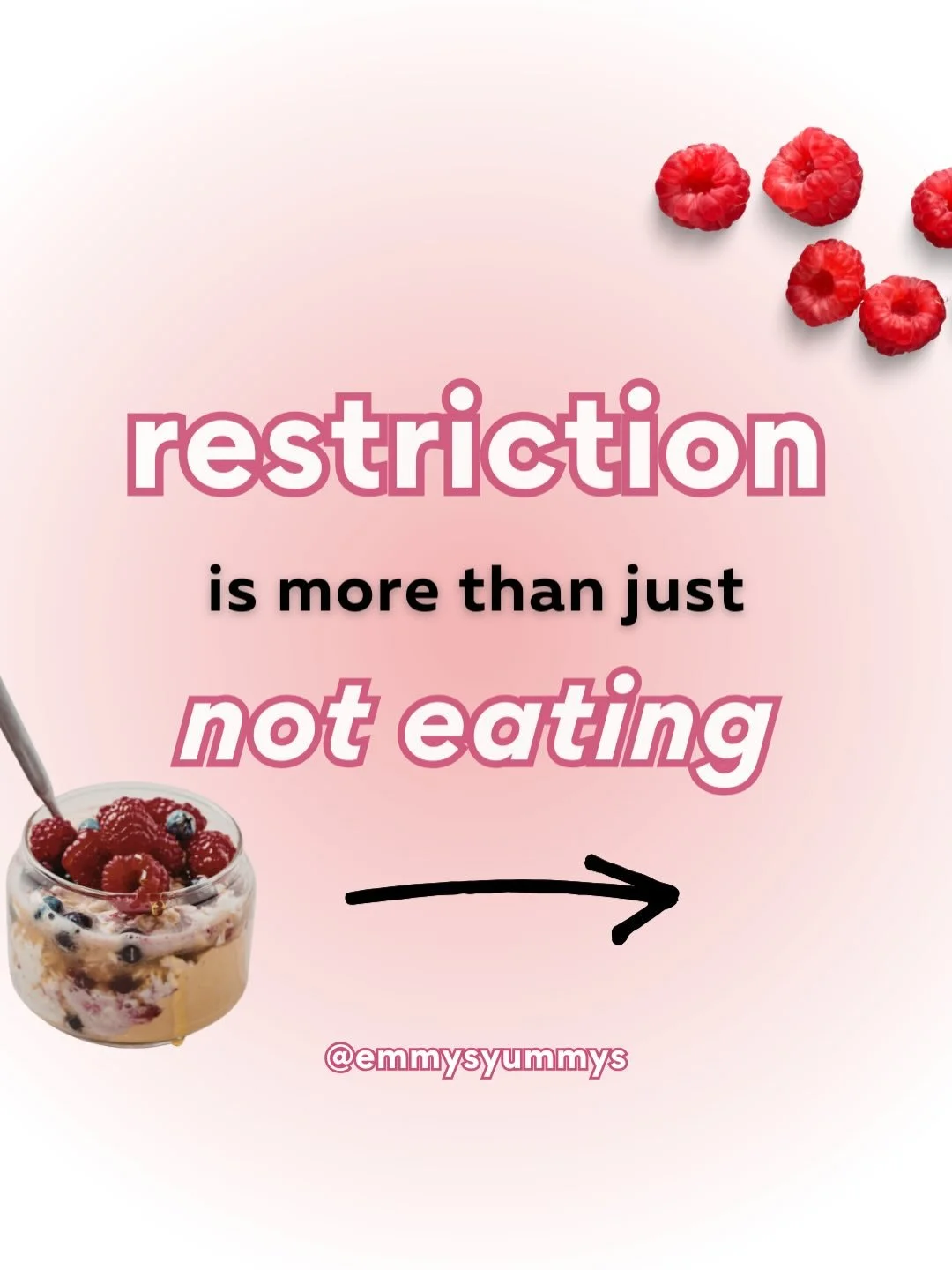 Restriction is more than just &ldquo;not eating&rdquo; 👇🏼

The reason this matters is because restriction will impact you both physically and psychologically the longer it goes on.

For many of the women I work with, it starts as that &ldquo;innoce